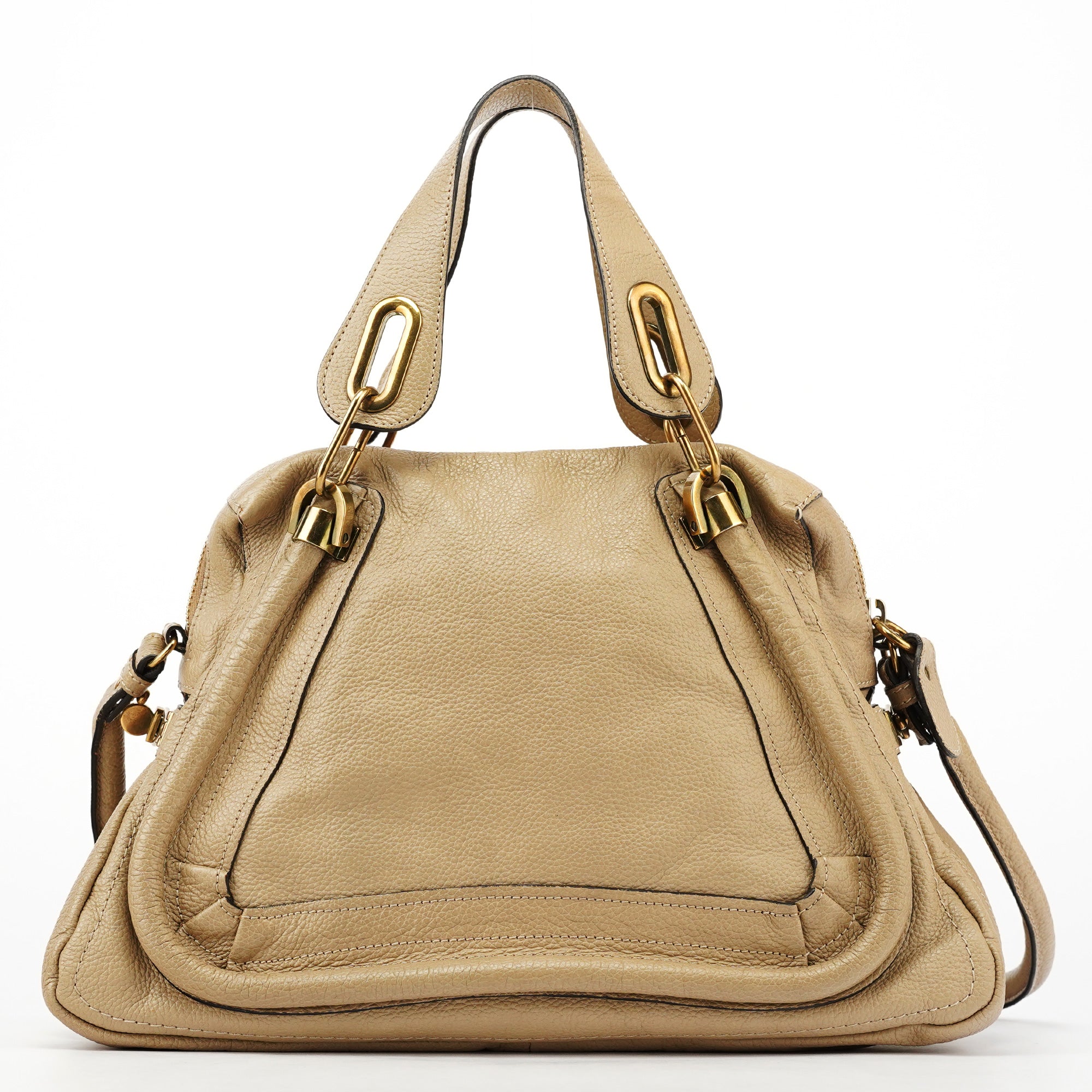 Beige Leather Paraty 2-Way Bag