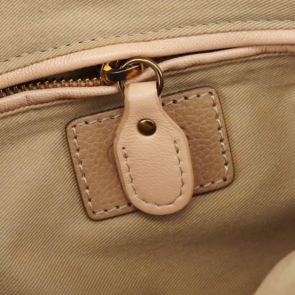Beige Leather Paraty 2-Way Bag