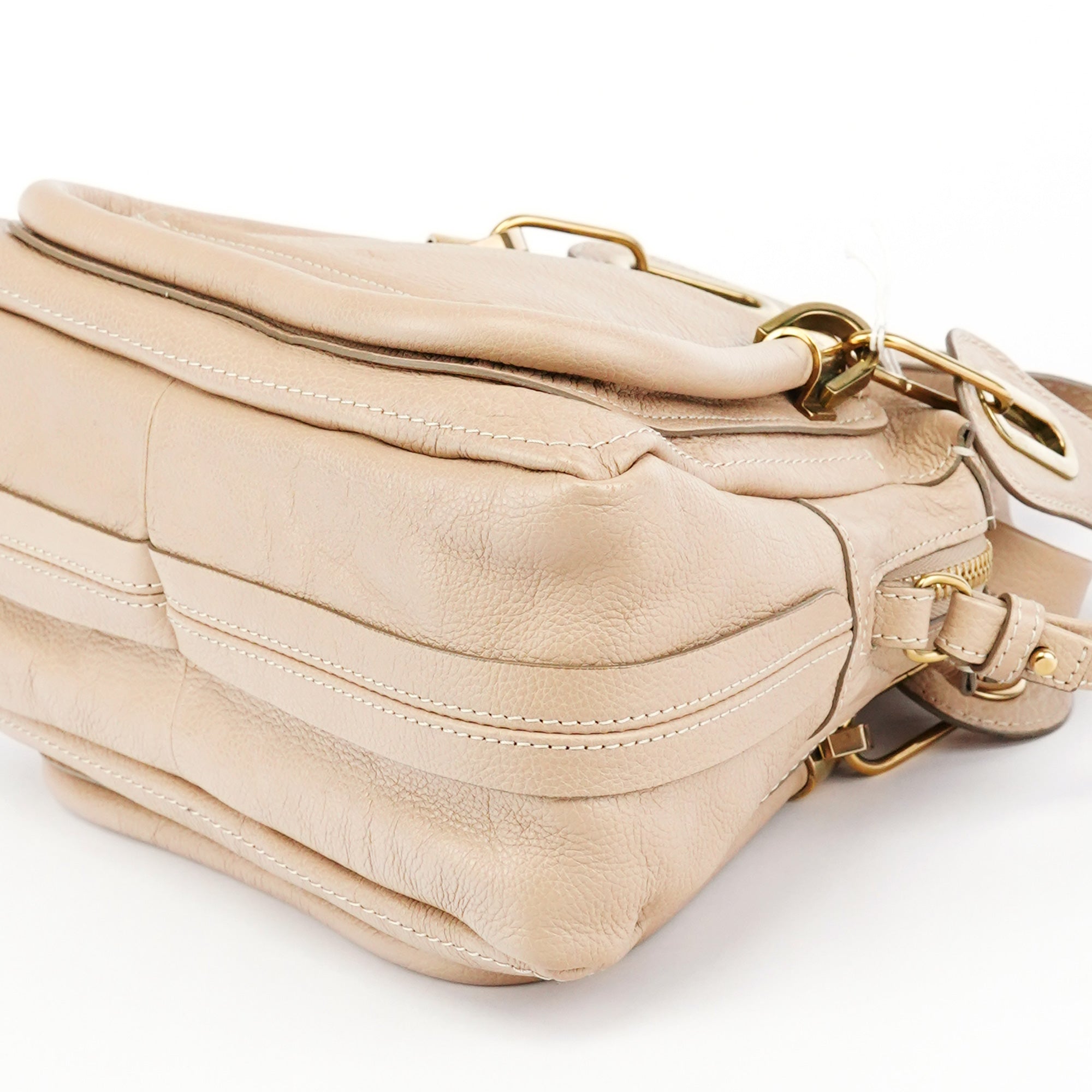 Beige Leather Paraty 2-Way Bag