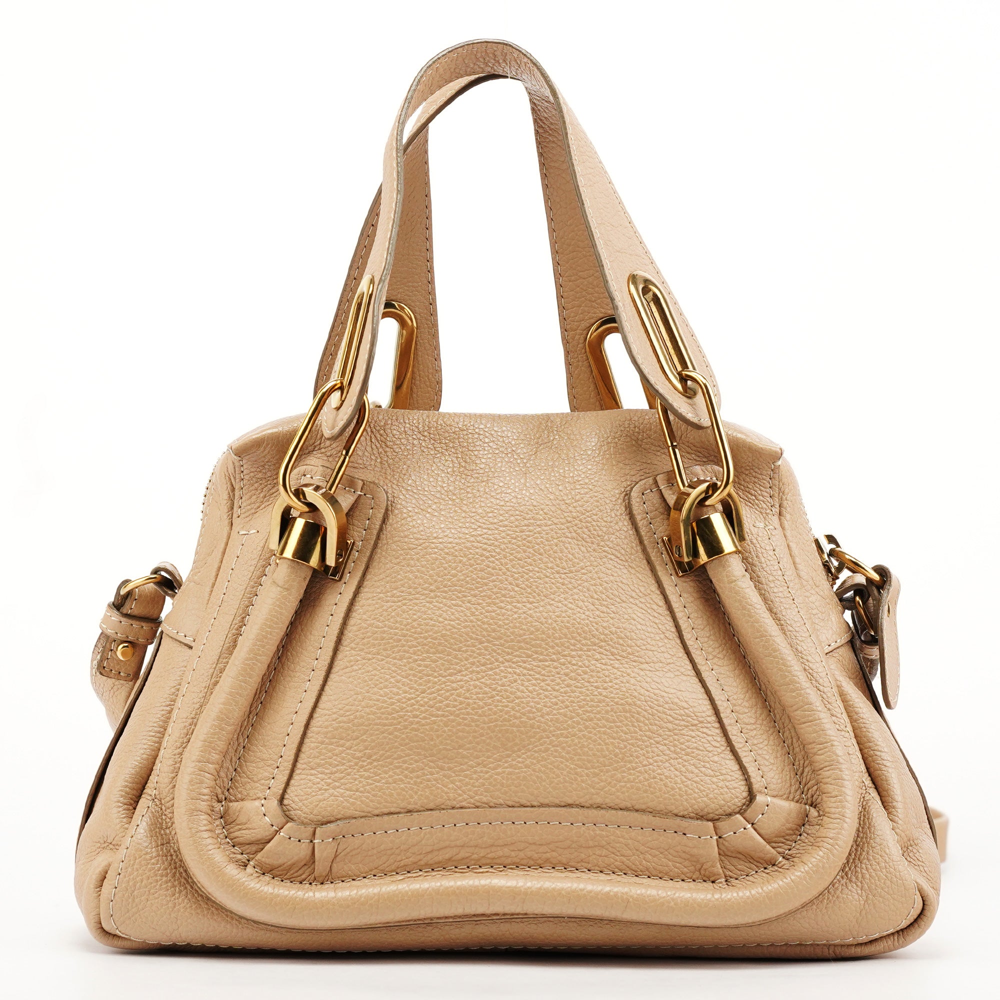 Beige Leather Paraty 2-Way Bag