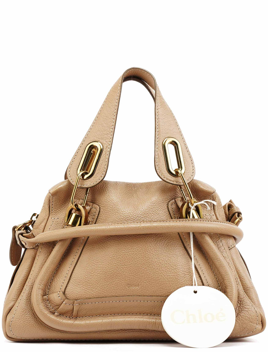 Beige Leather Paraty 2-Way Bag