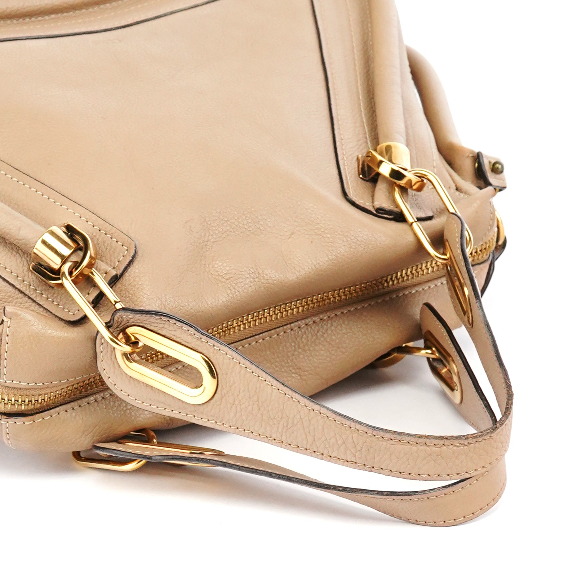 Beige Leather Paraty 2-Way Bag