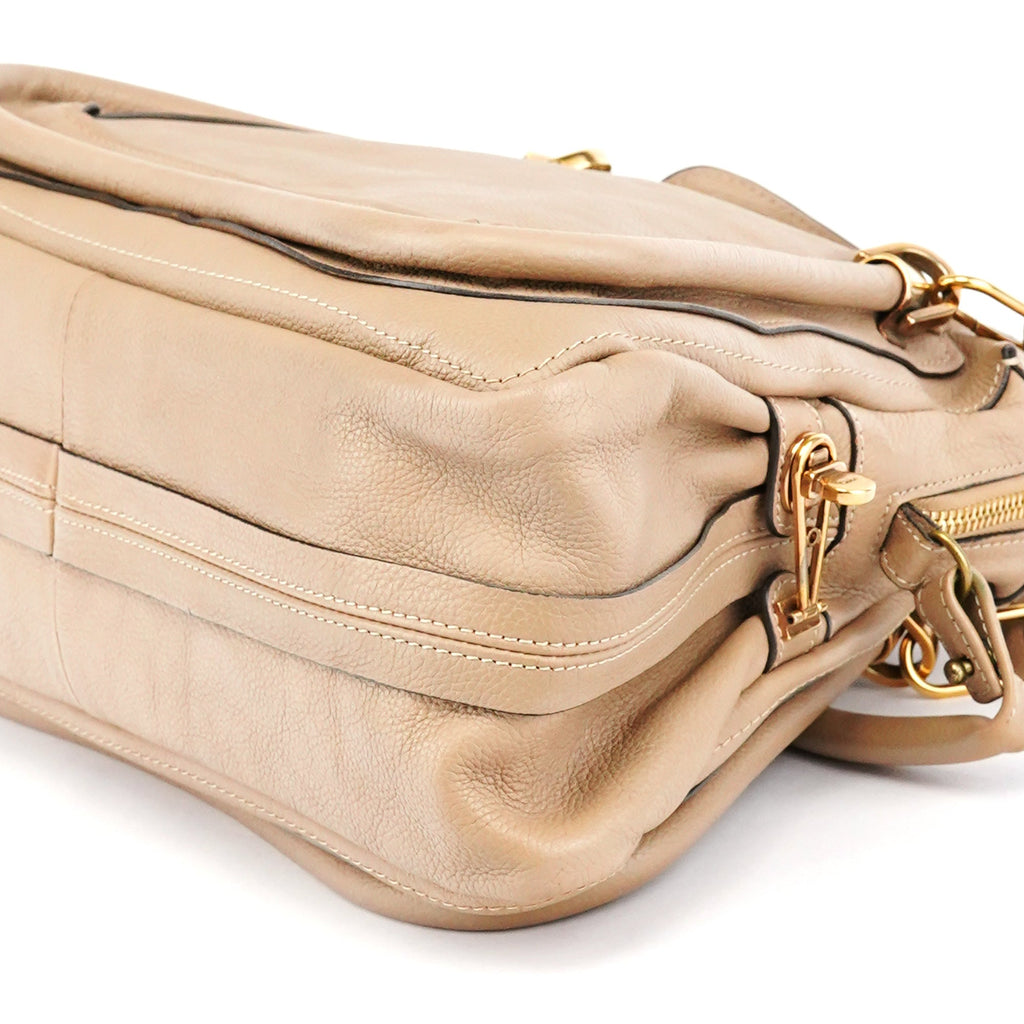 Beige Leather Paraty 2-Way Bag