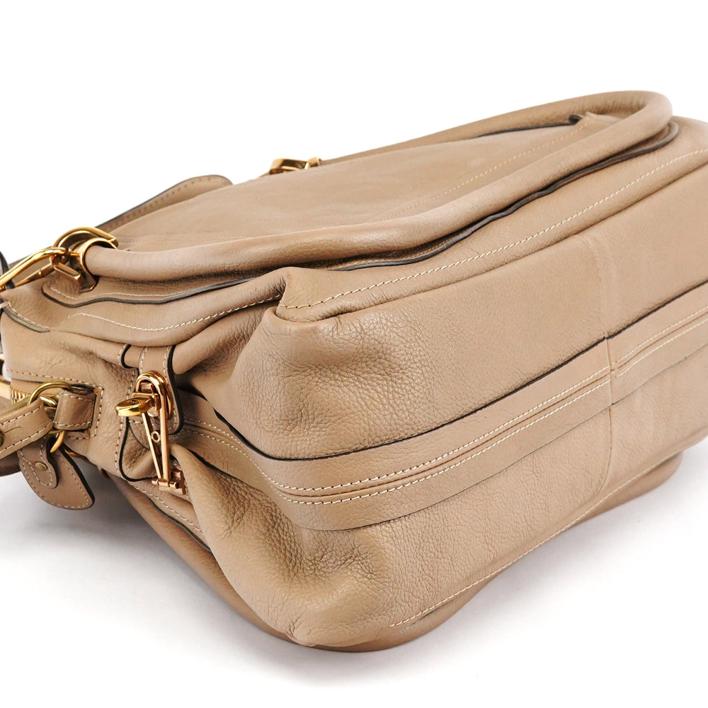 Beige Leather Paraty 2-Way Bag