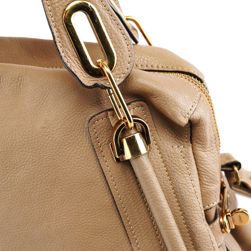Beige Leather Paraty 2-Way Bag
