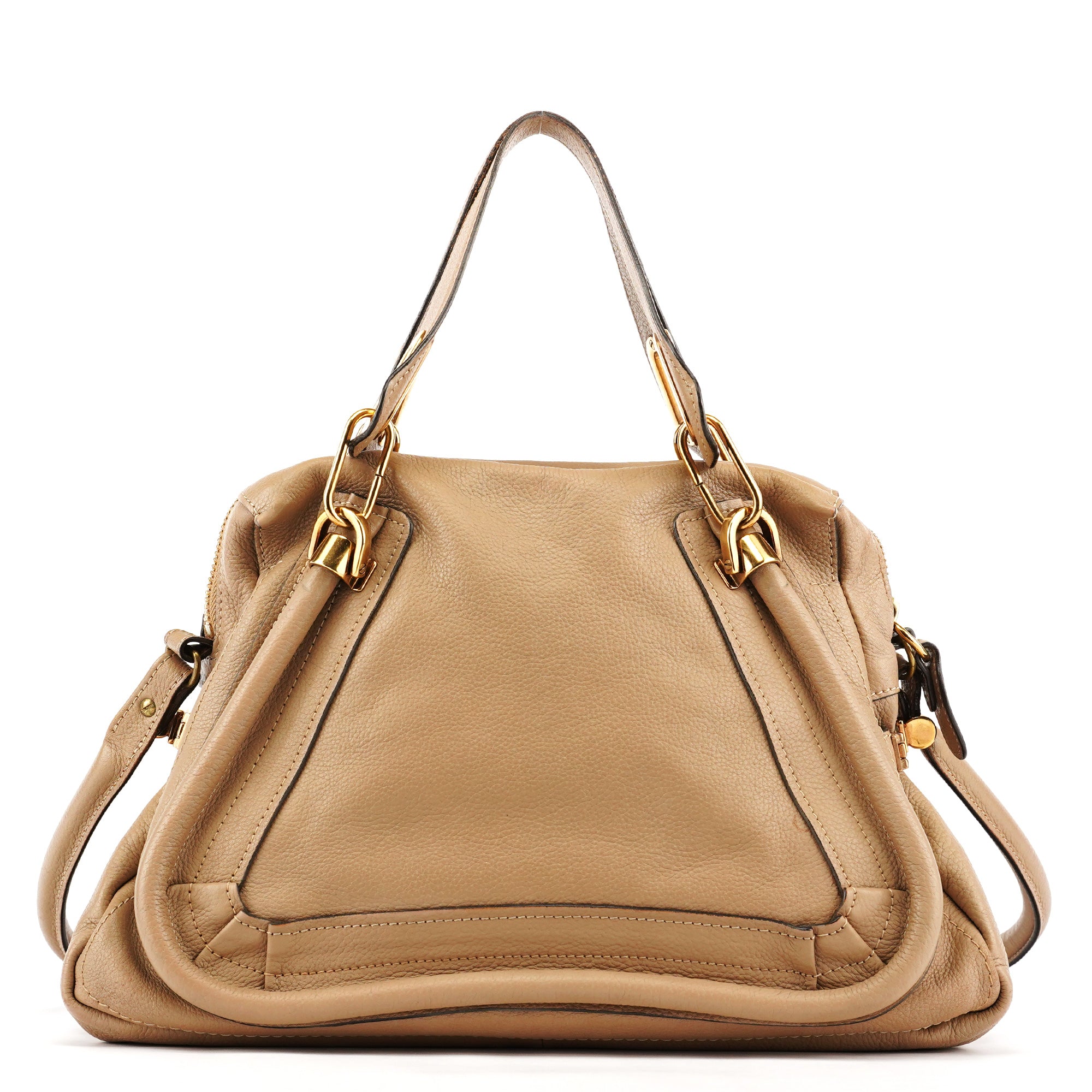 Beige Leather Paraty 2-Way Bag