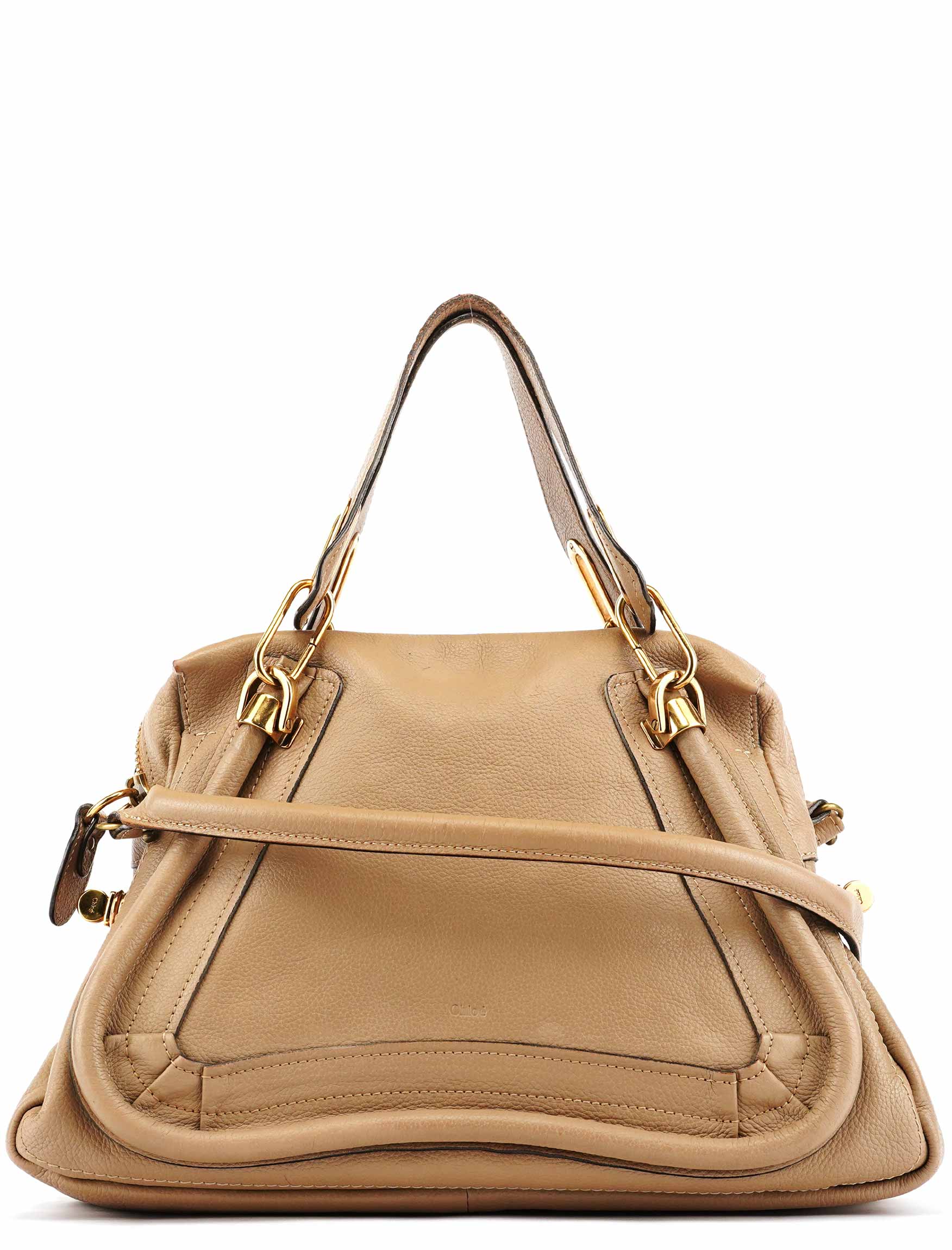 Beige Leather Paraty 2-Way Bag