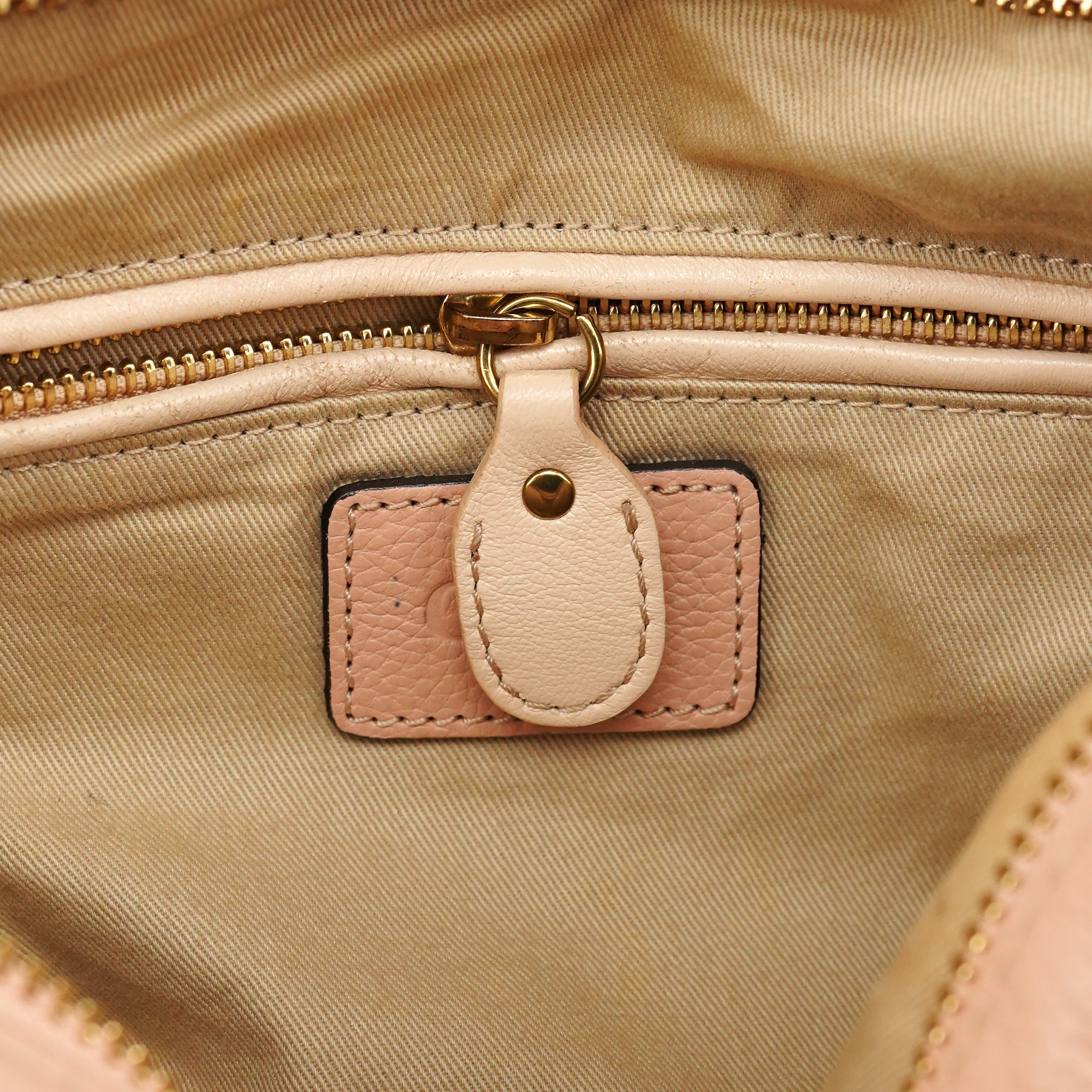 Beige Leather Paraty 2-Way Bag