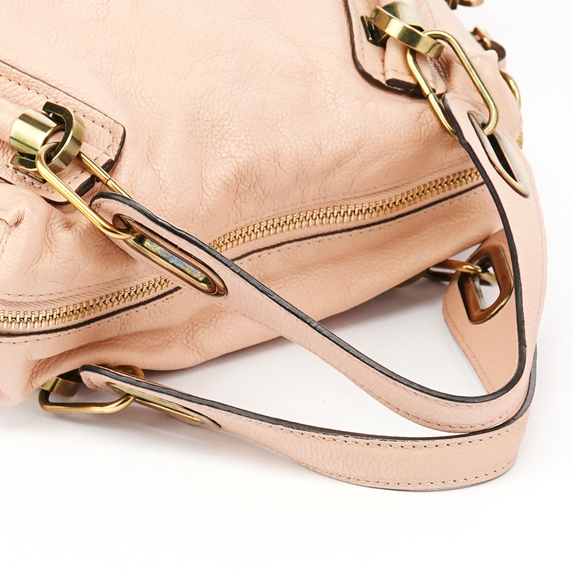 Beige Leather Paraty 2-Way Bag