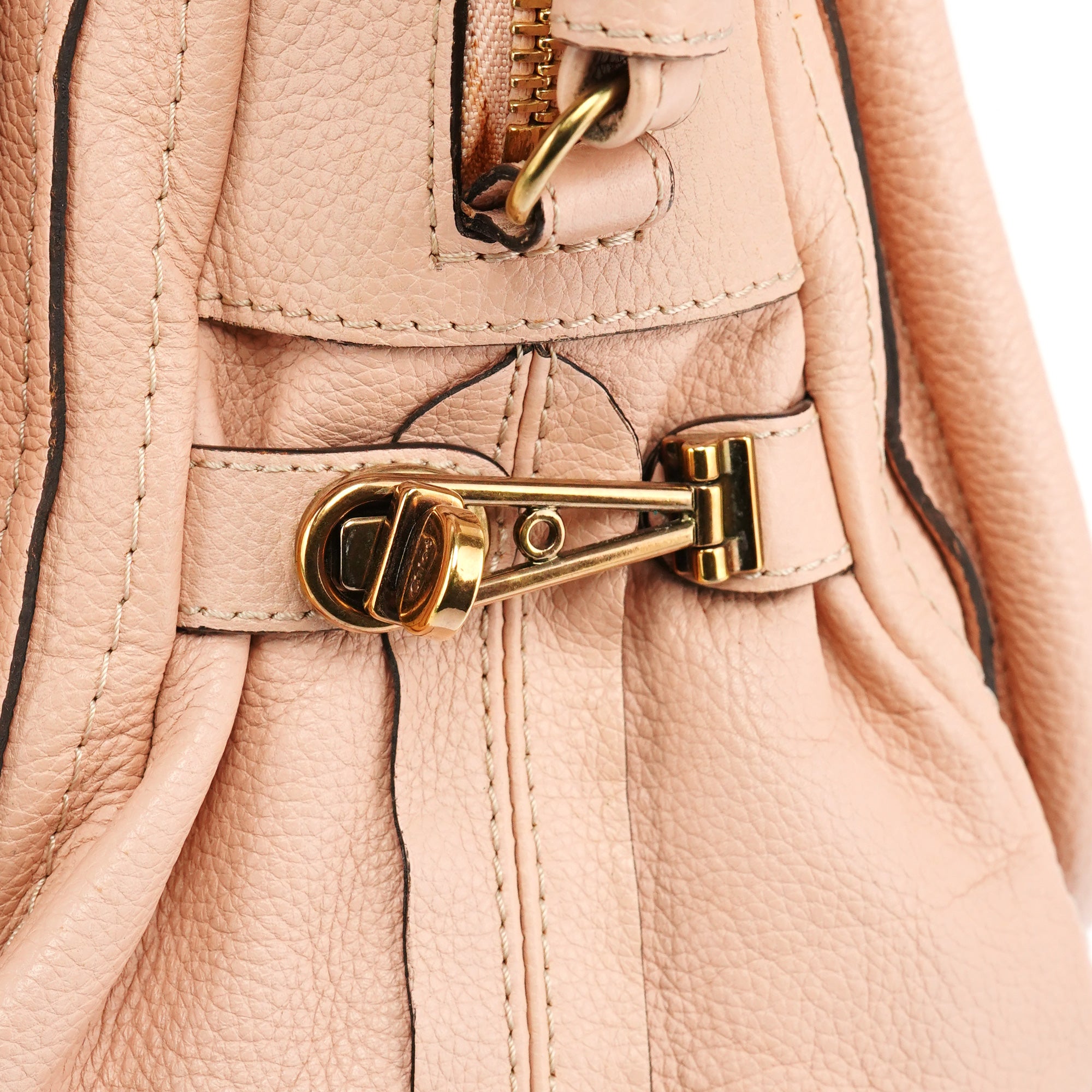 Beige Leather Paraty 2-Way Bag