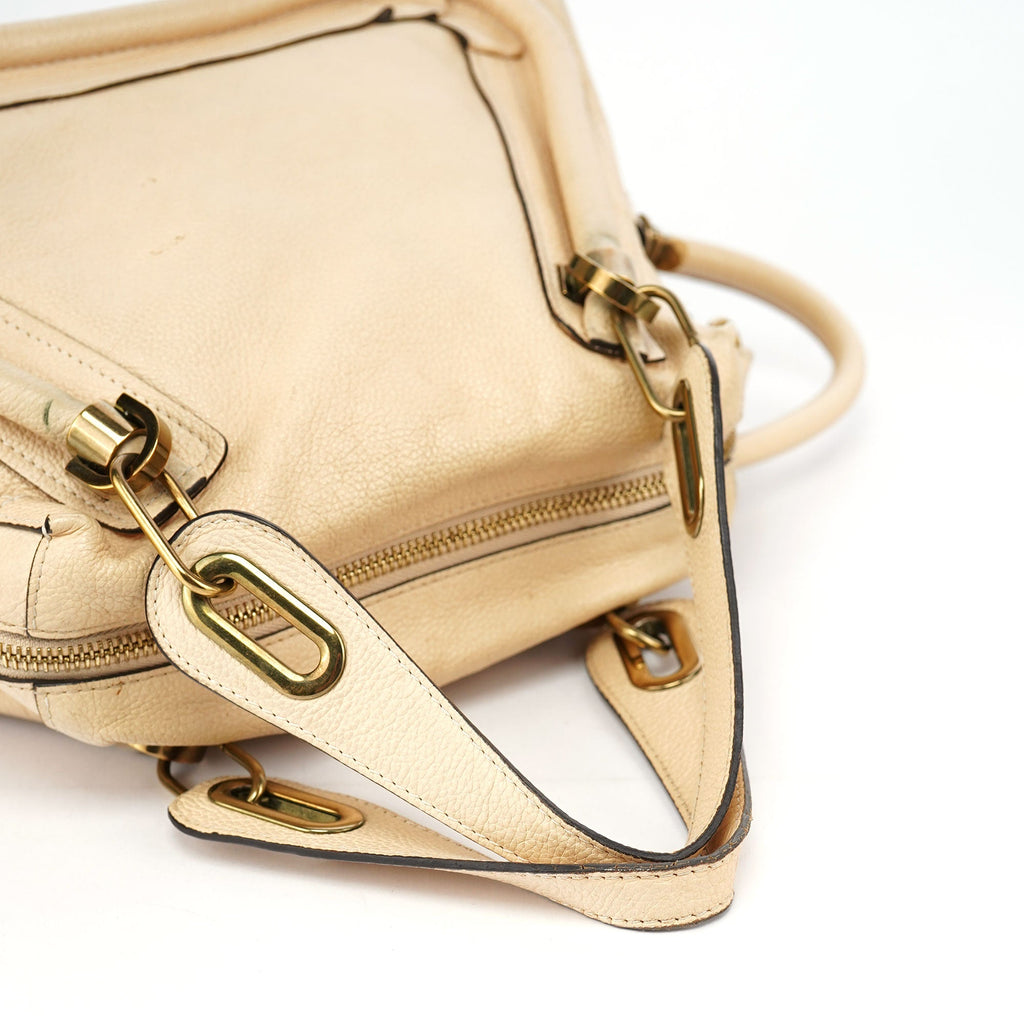 Beige Leather Paraty 2-Way Shoulder Bag