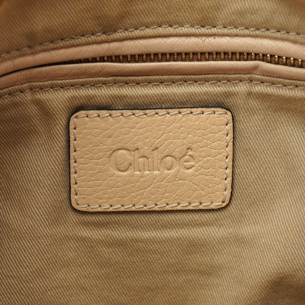 Beige Leather Paraty 2-Way Shoulder Bag