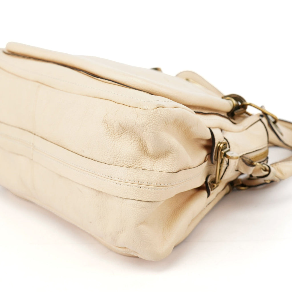 Beige Leather Paraty 2-Way Shoulder Bag