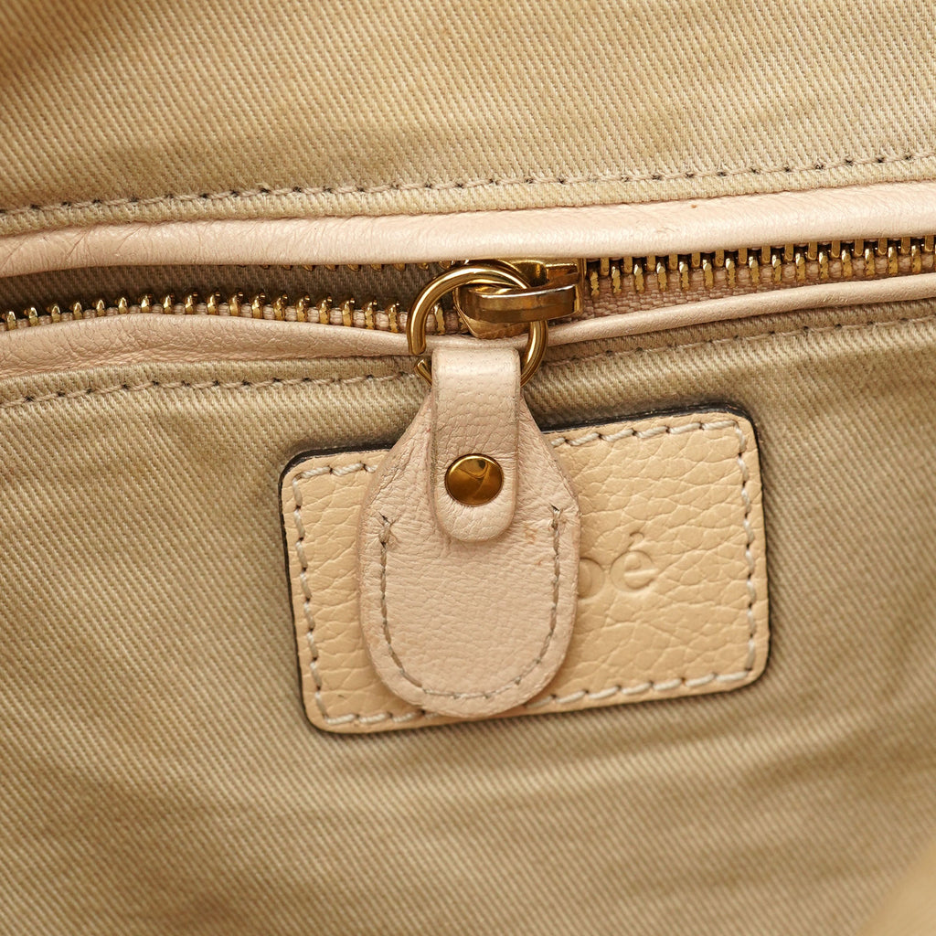 Beige Leather Paraty 2-Way Shoulder Bag
