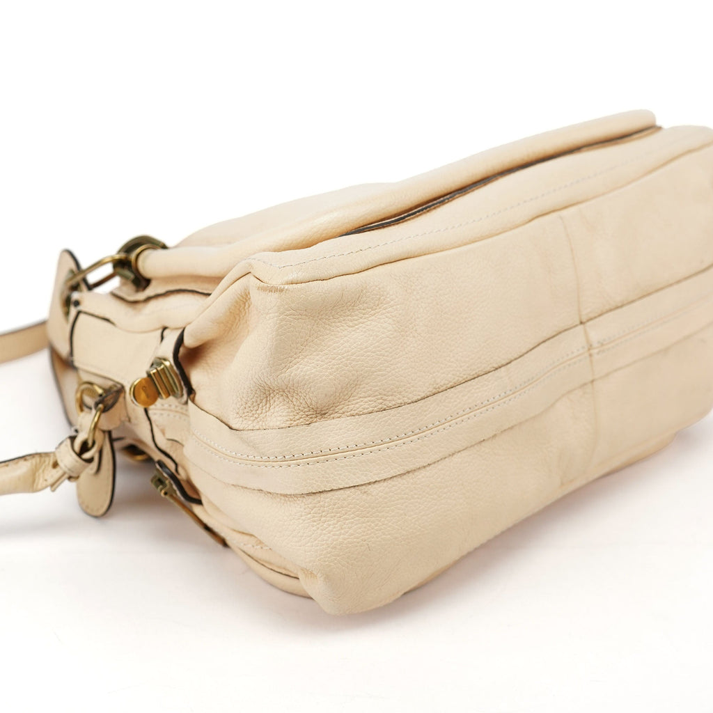 Beige Leather Paraty 2-Way Shoulder Bag