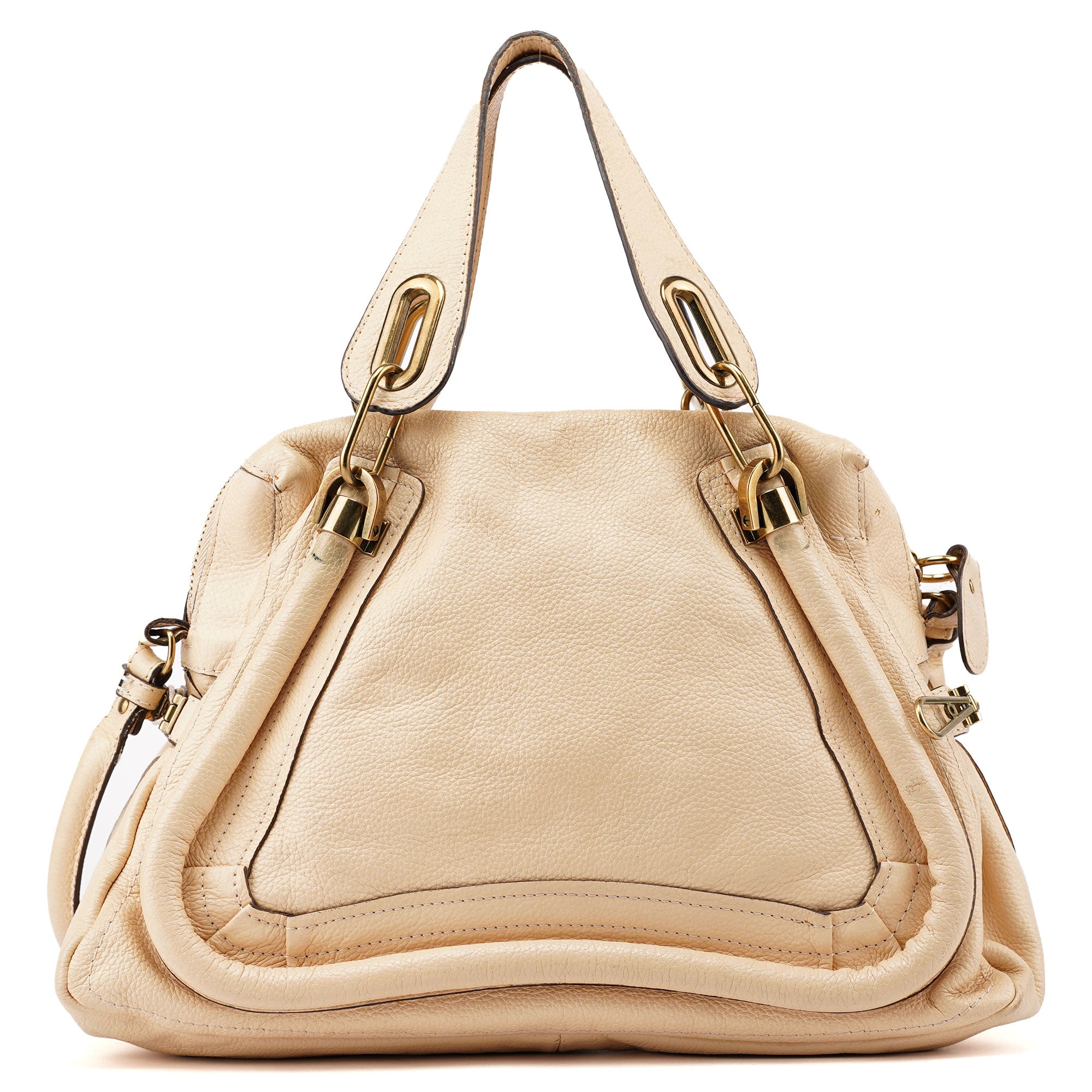Beige Leather Paraty 2-Way Shoulder Bag