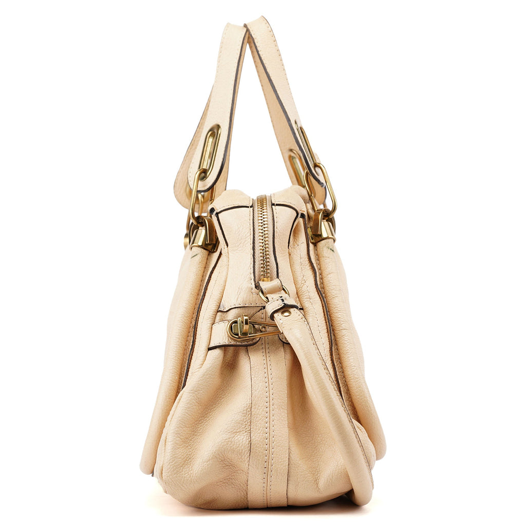Beige Leather Paraty 2-Way Shoulder Bag