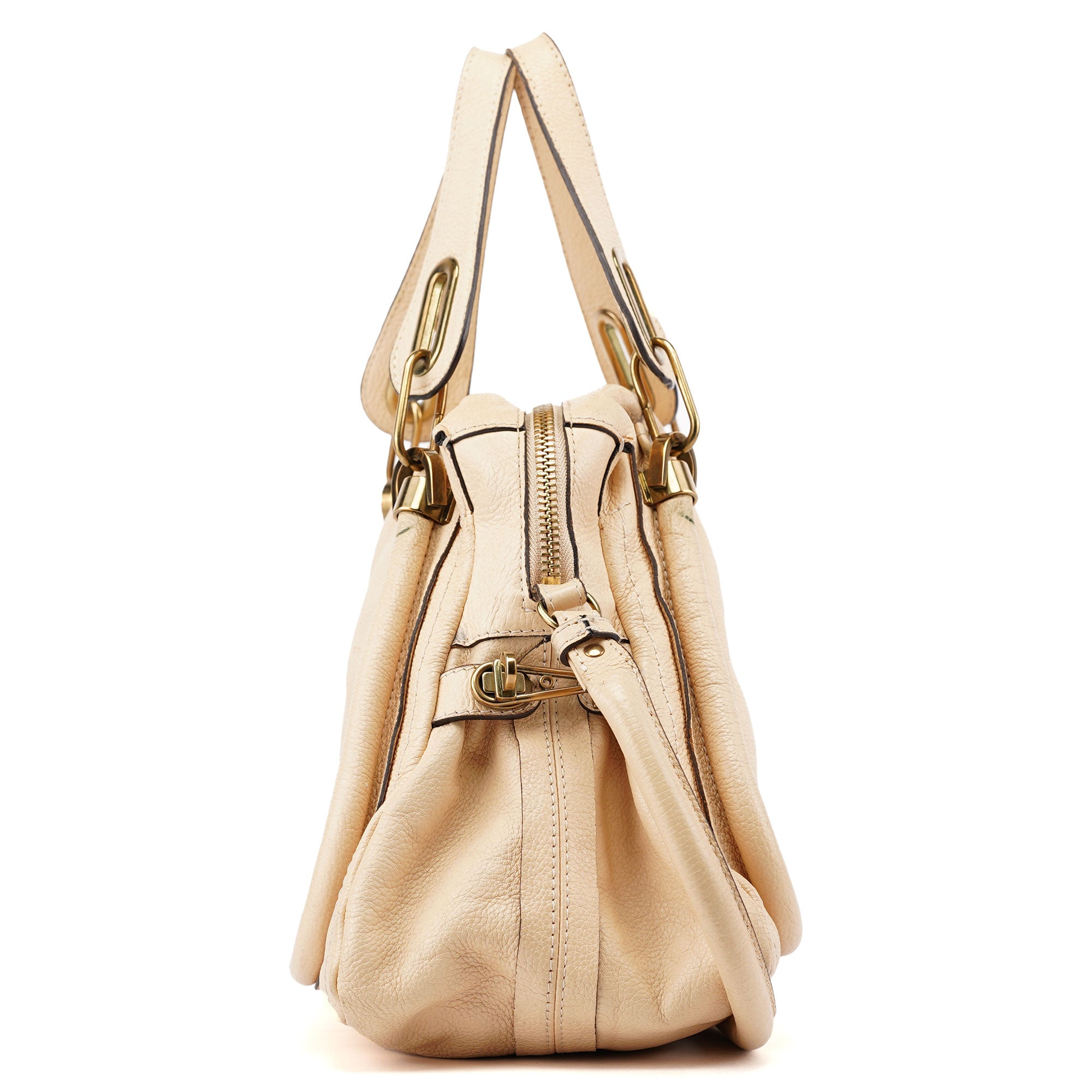 Beige Leather Paraty 2-Way Shoulder Bag