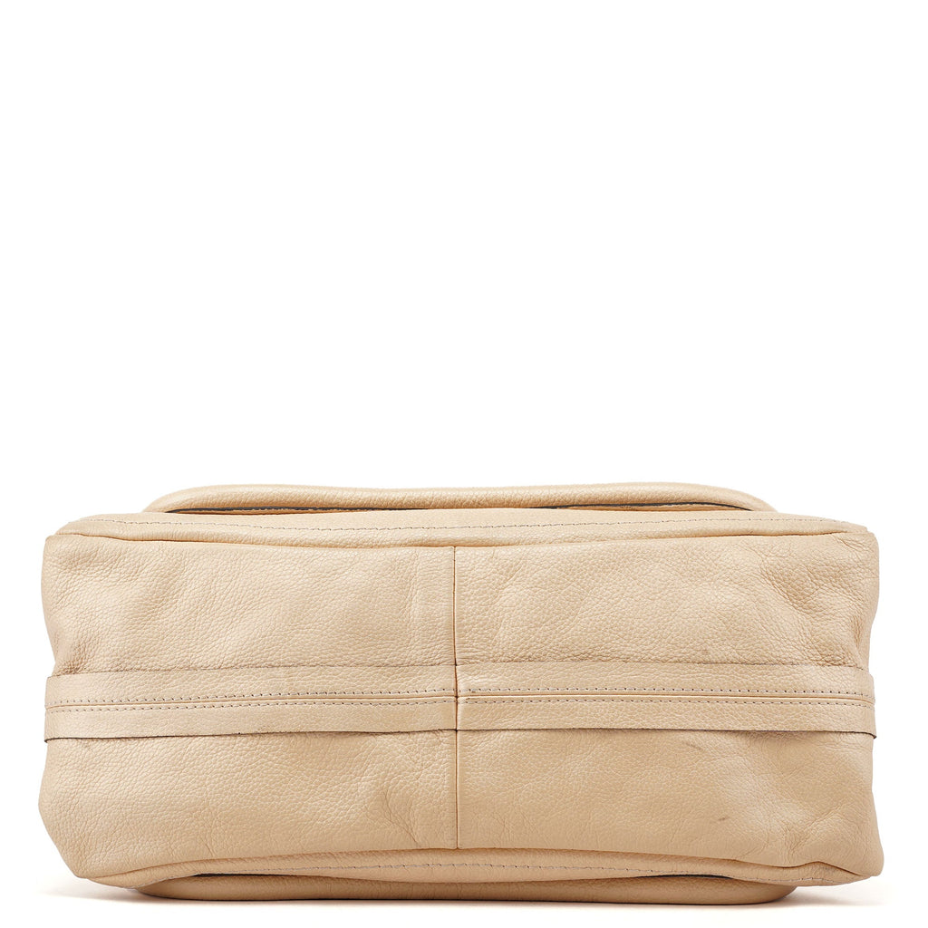 Beige Leather Paraty 2-Way Shoulder Bag