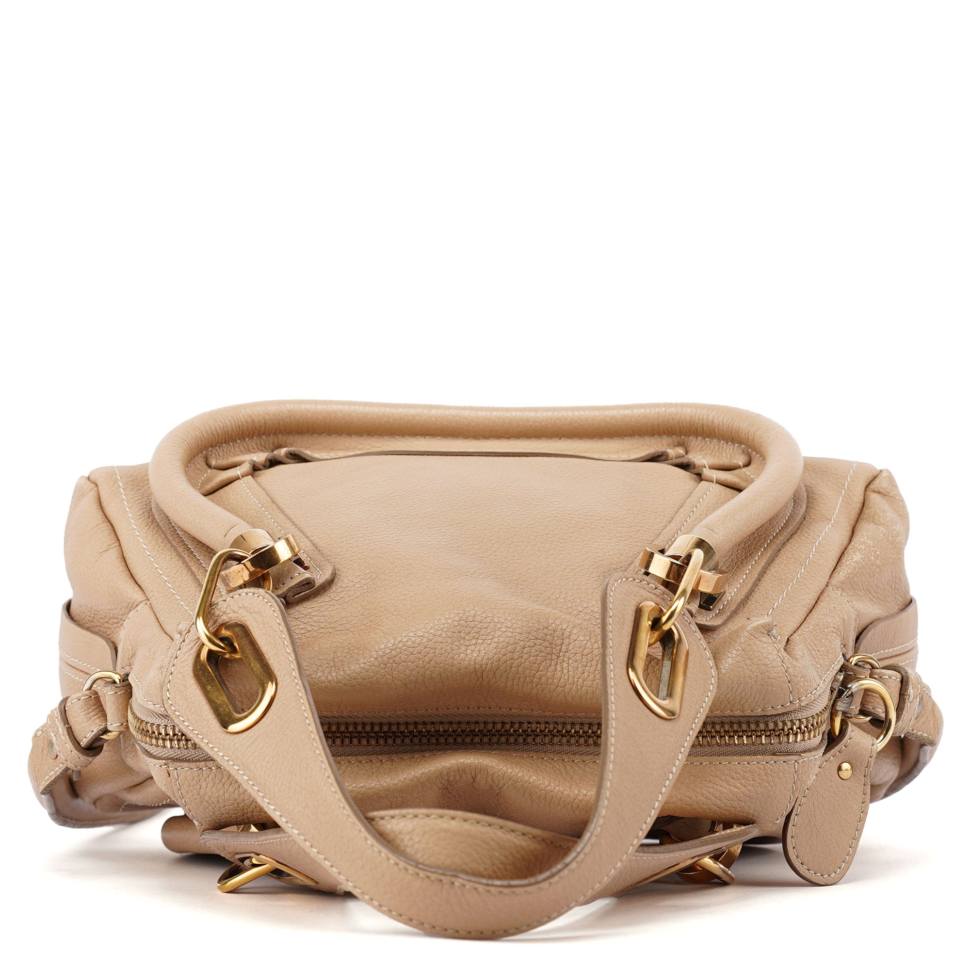 Beige Leather Paraty 2-Way Shoulder Bag