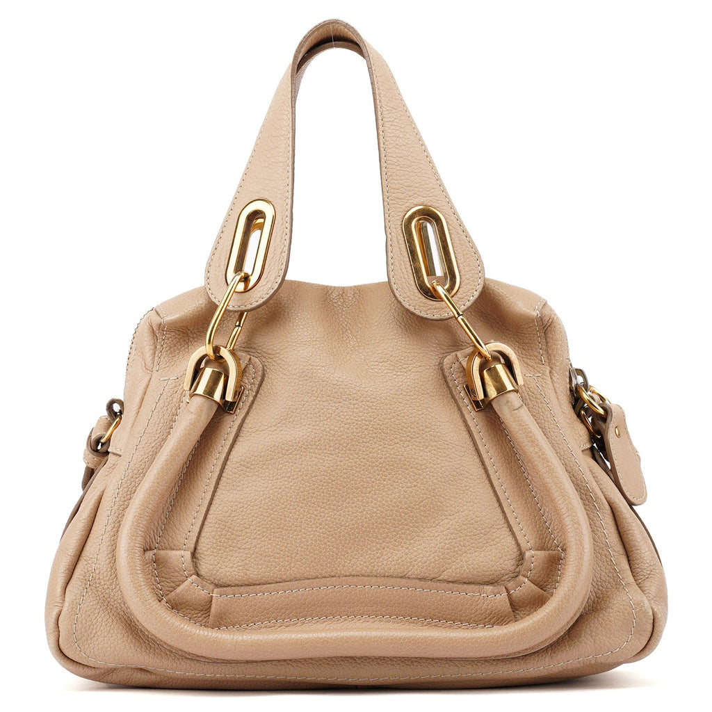 Beige Leather Paraty 2-Way Shoulder Bag