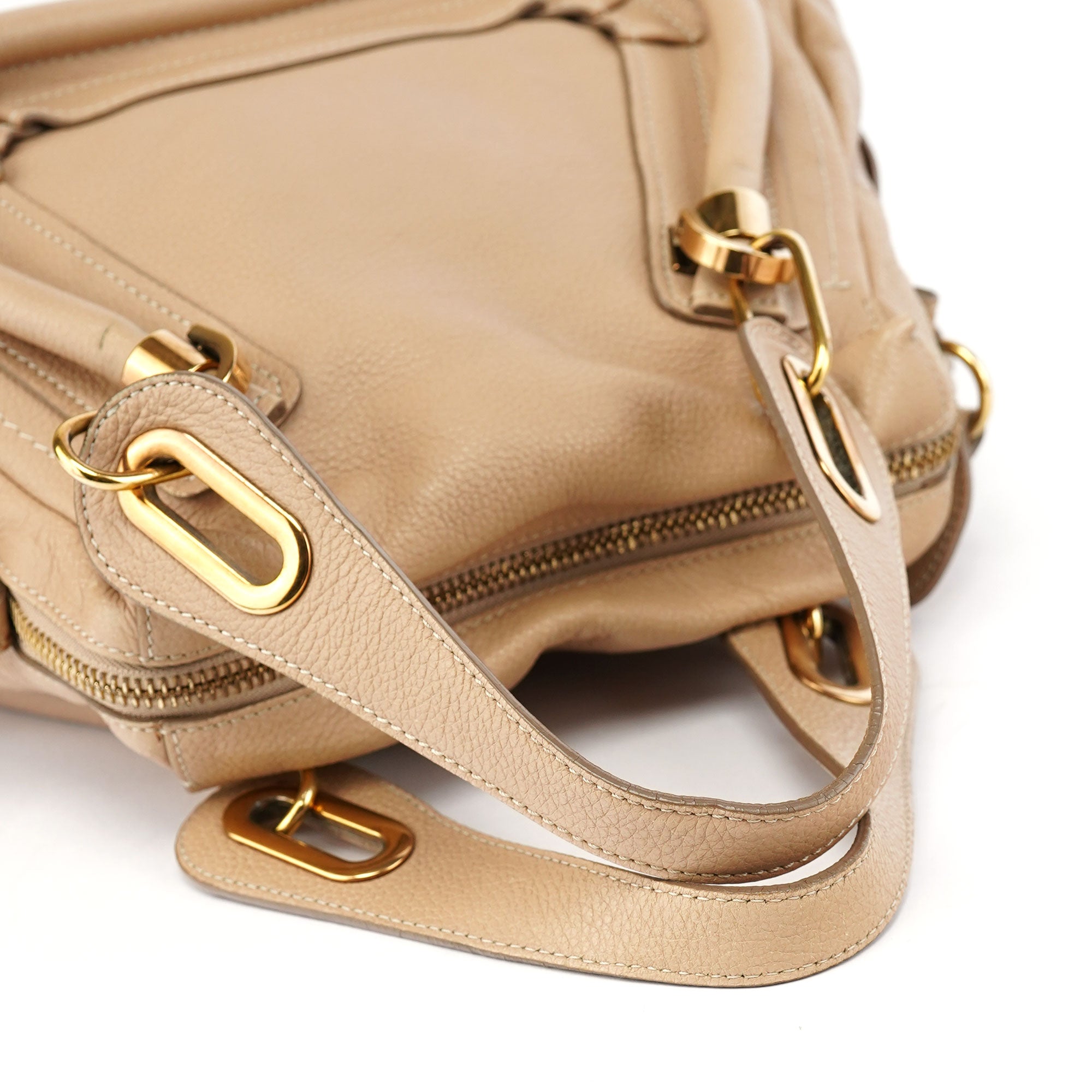 Beige Leather Paraty 2-Way Shoulder Bag