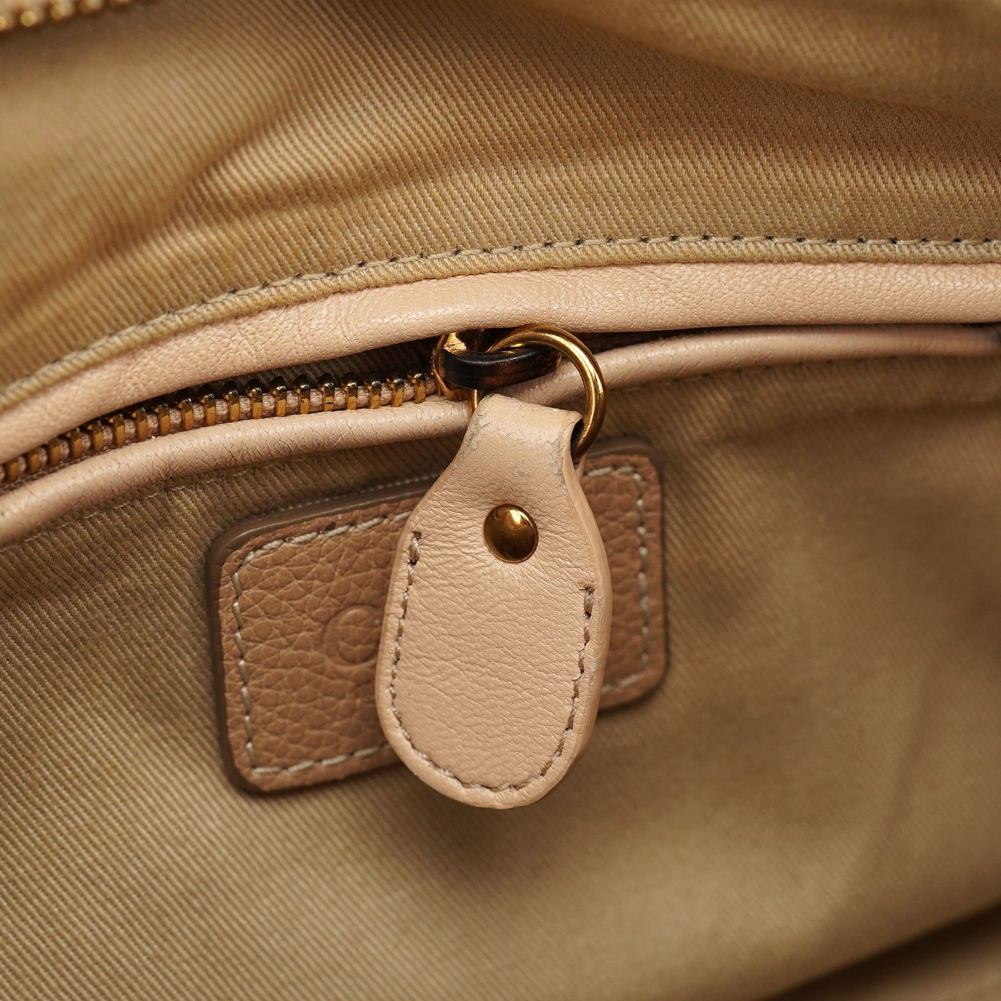Beige Leather Paraty 2-Way Shoulder Bag