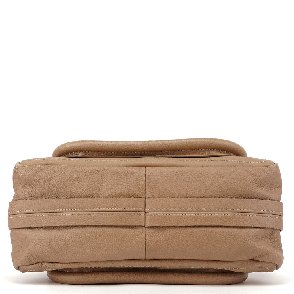 Beige Leather Paraty 2-Way Shoulder Bag