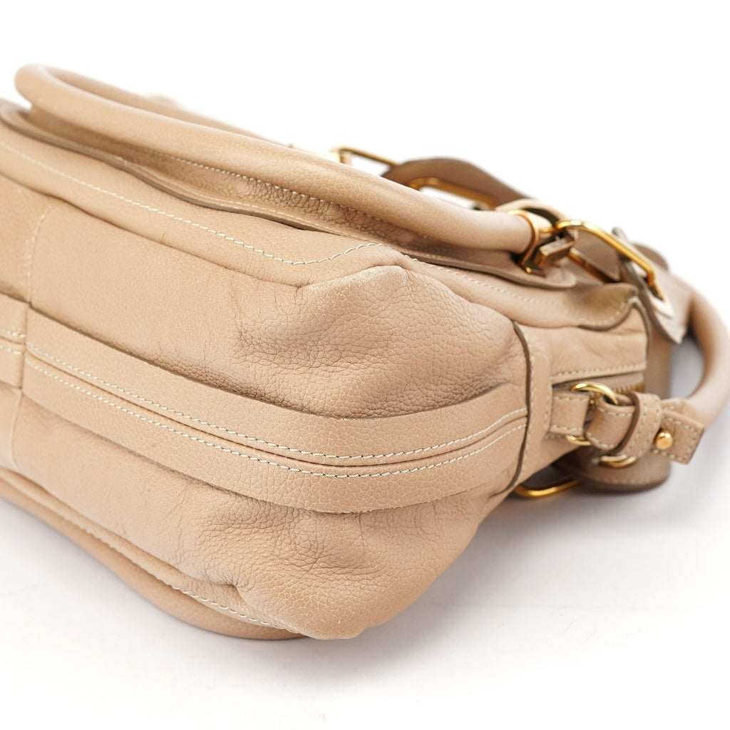 Beige Leather Paraty 2-Way Shoulder Bag