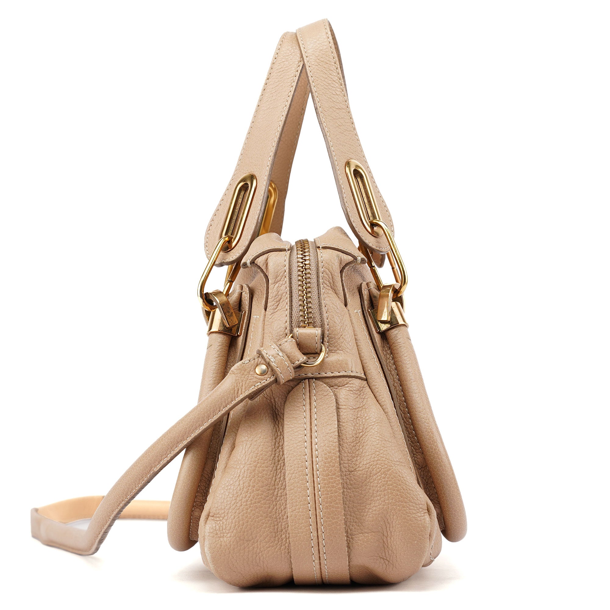 Beige Leather Paraty 2-Way Shoulder Bag