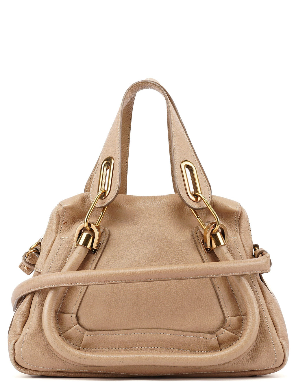 Beige Leather Paraty 2-Way Shoulder Bag