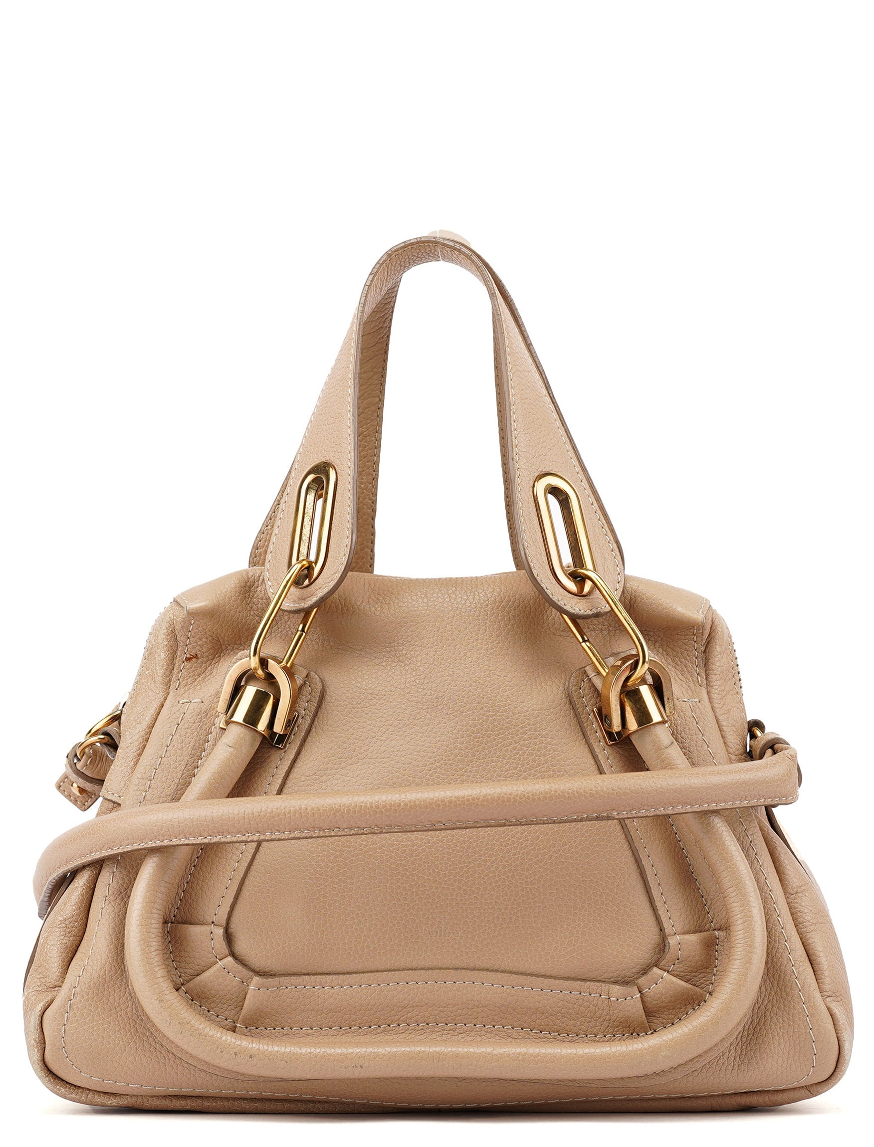 Beige Leather Paraty 2-Way Shoulder Bag