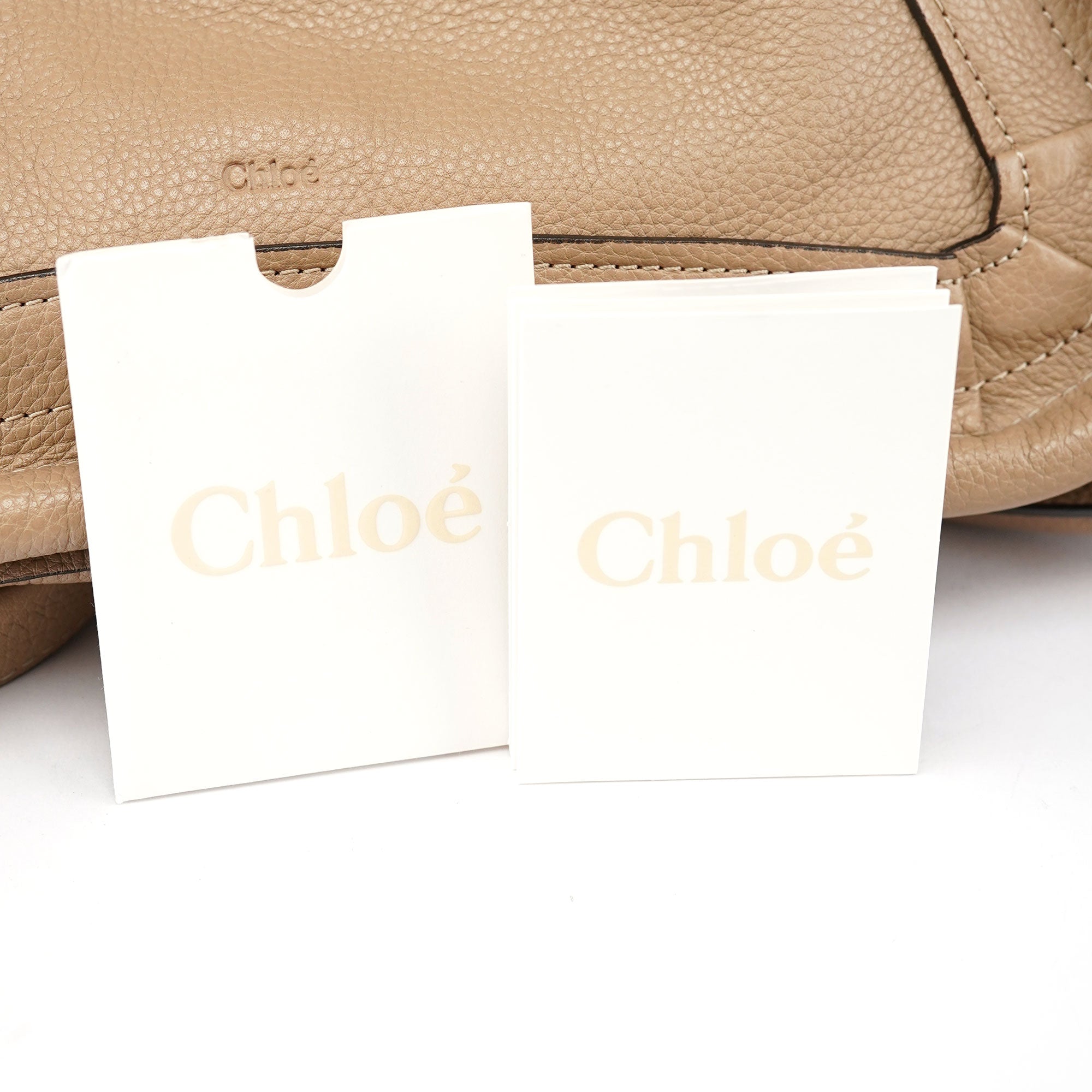 Beige Leather Paraty 2-Way Shoulder Bag
