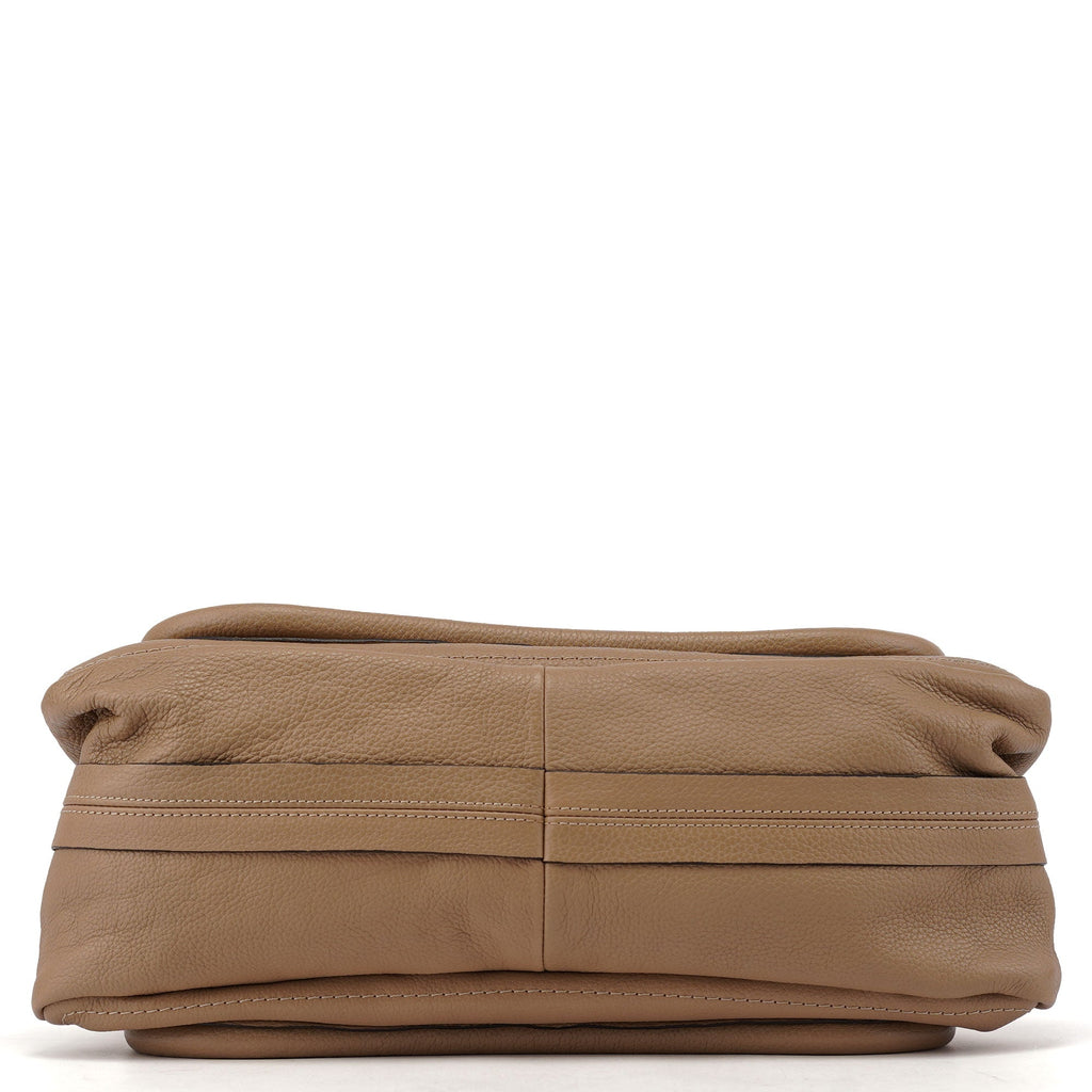Beige Leather Paraty 2-Way Shoulder Bag
