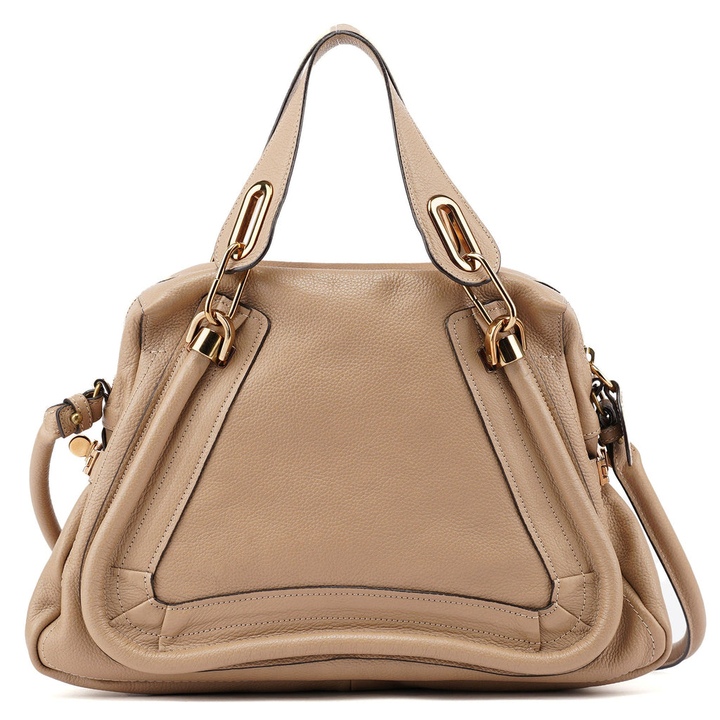 Beige Leather Paraty 2-Way Shoulder Bag