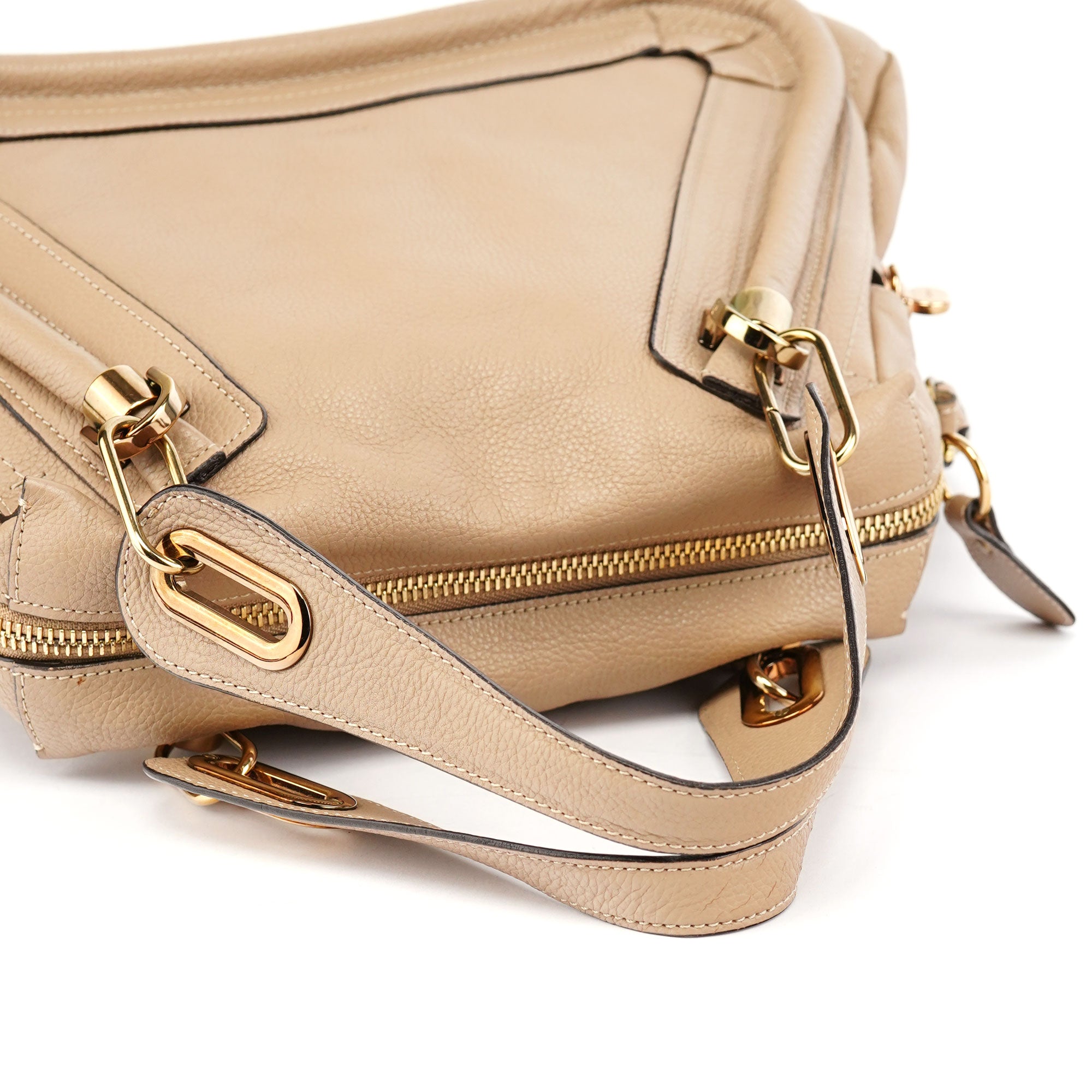 Beige Leather Paraty 2-Way Shoulder Bag