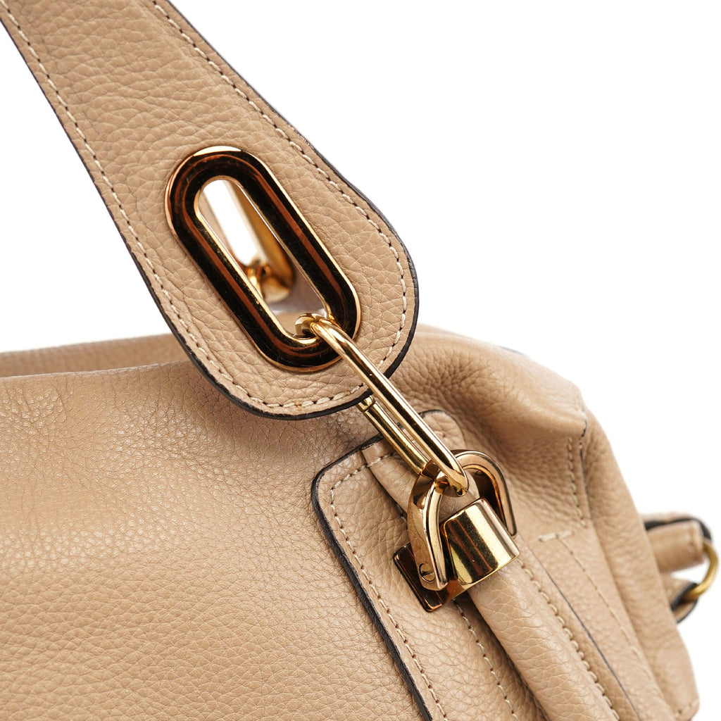 Beige Leather Paraty 2-Way Shoulder Bag