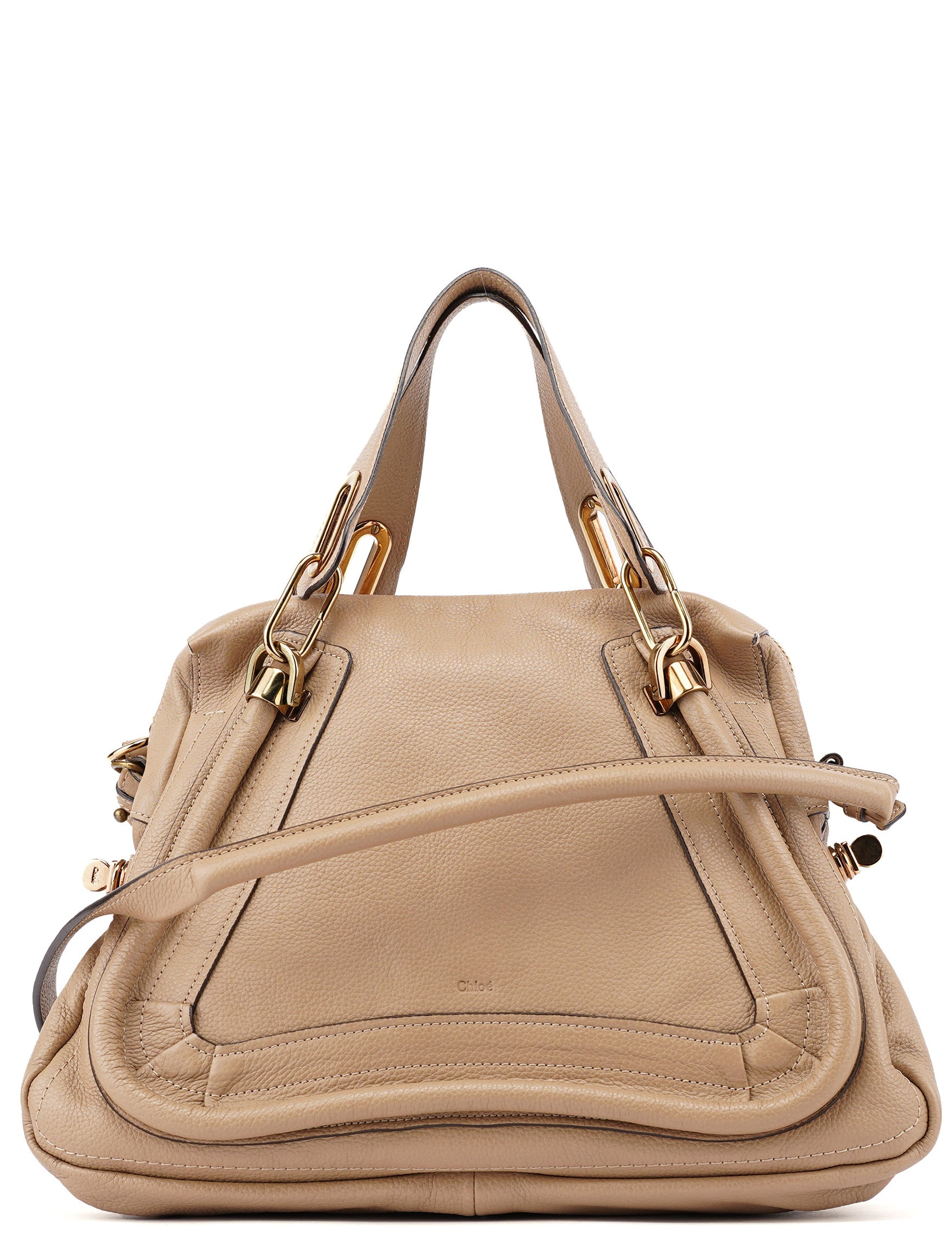 Beige Leather Paraty 2-Way Shoulder Bag
