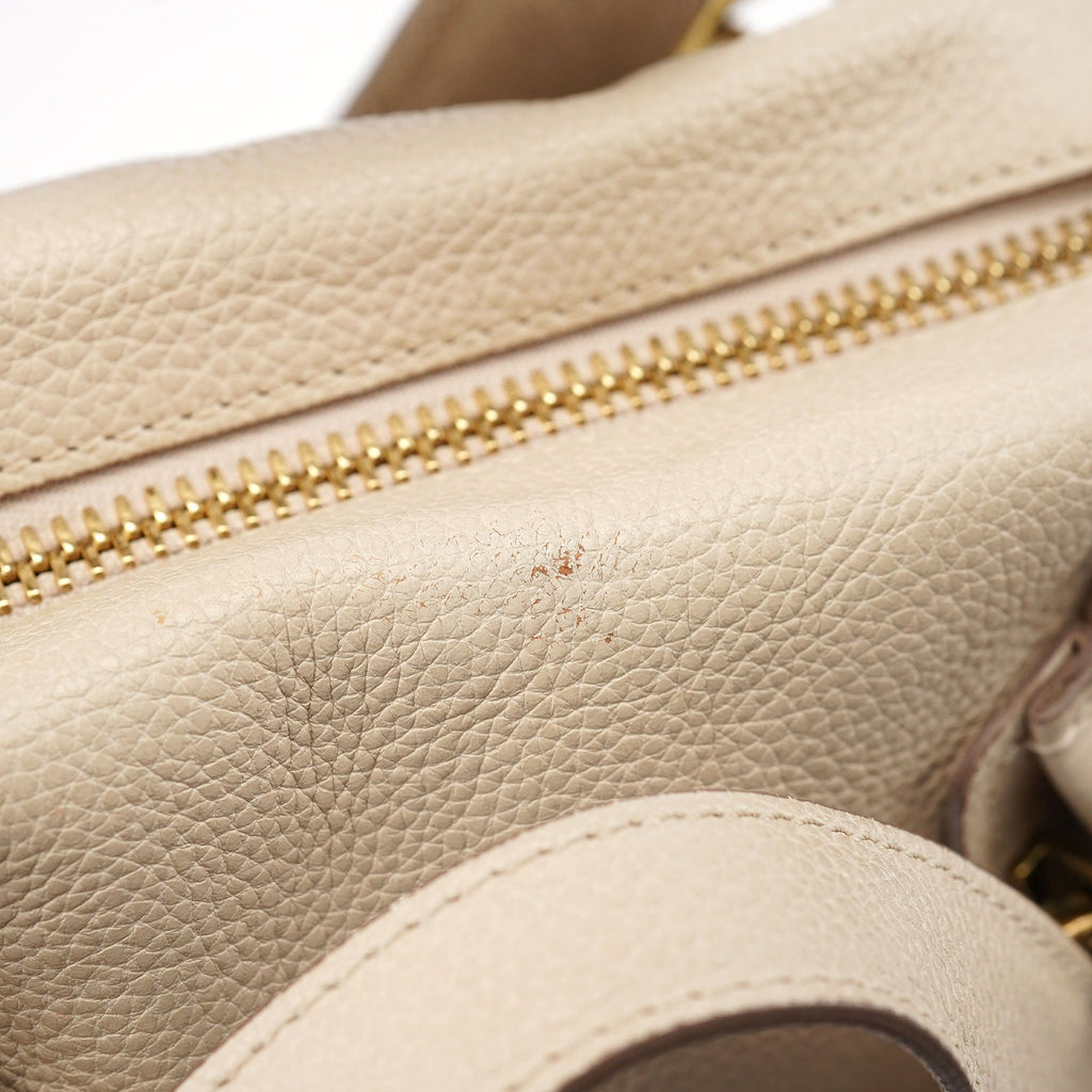 Beige Leather Paraty 2-Way Shoulder Bag