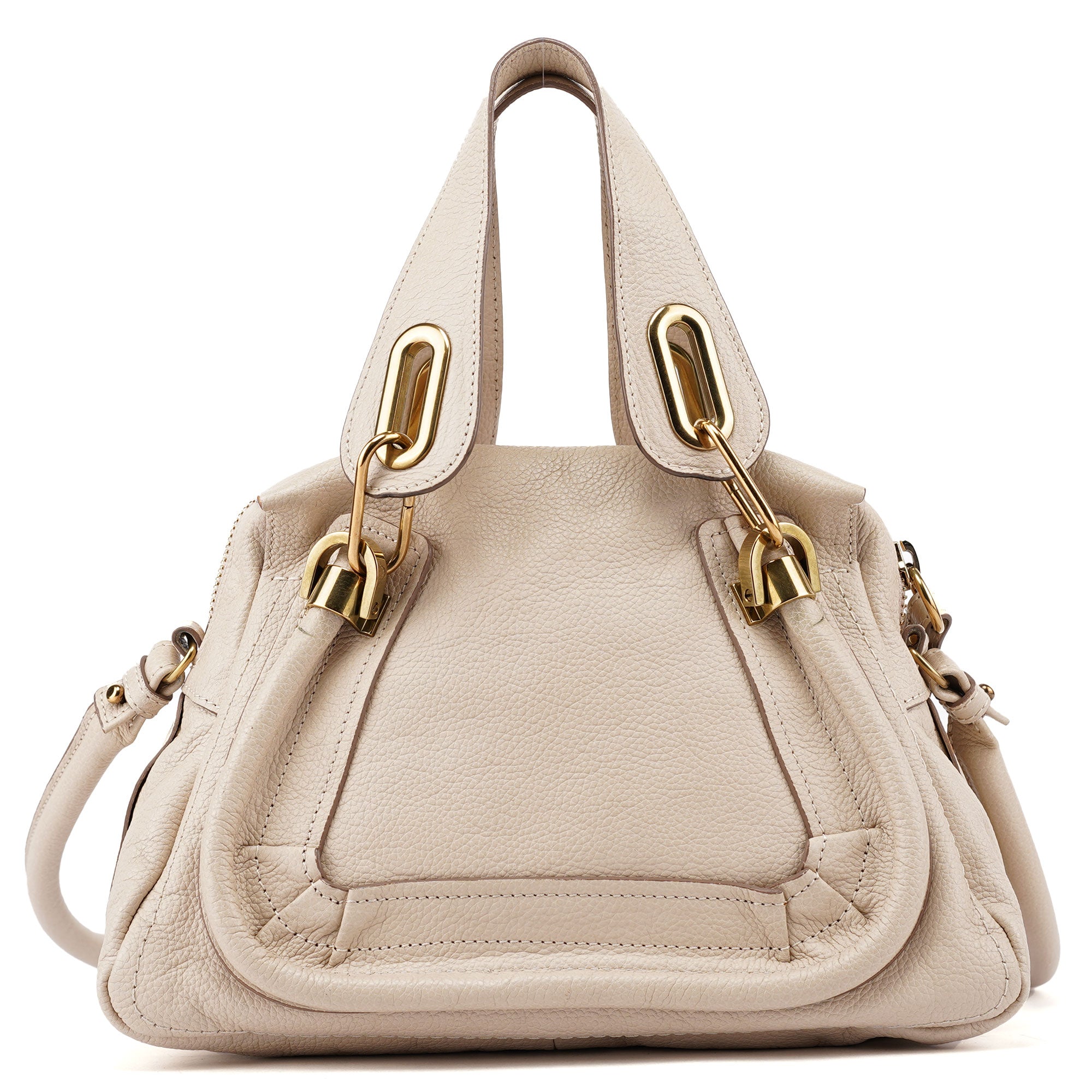 Beige Leather Paraty 2-Way Shoulder Bag