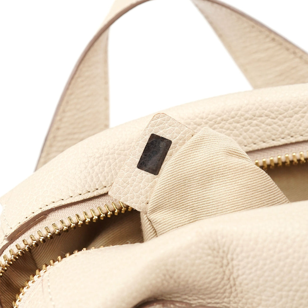 Beige Leather Paraty 2-Way Shoulder Bag