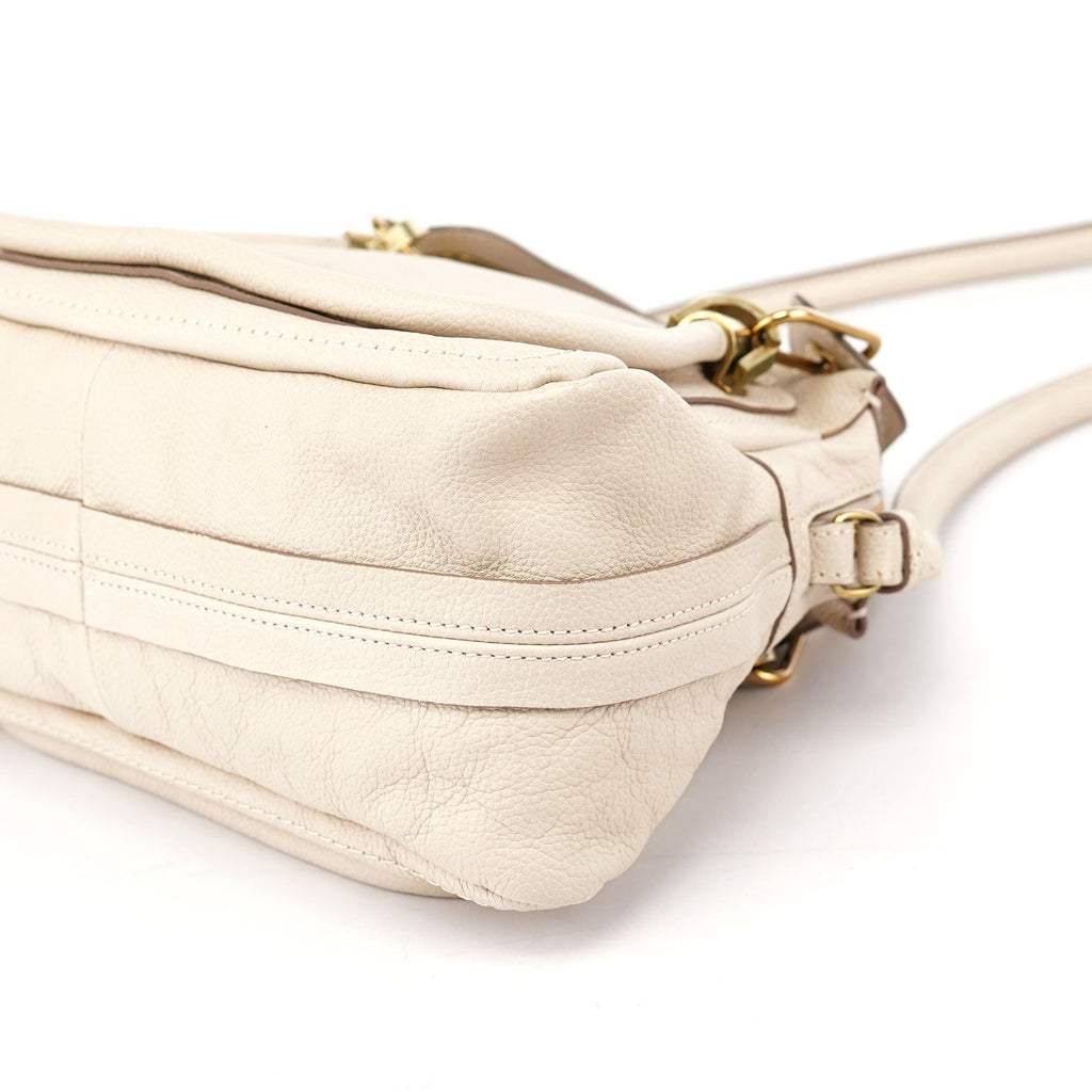 Beige Leather Paraty 2-Way Shoulder Bag