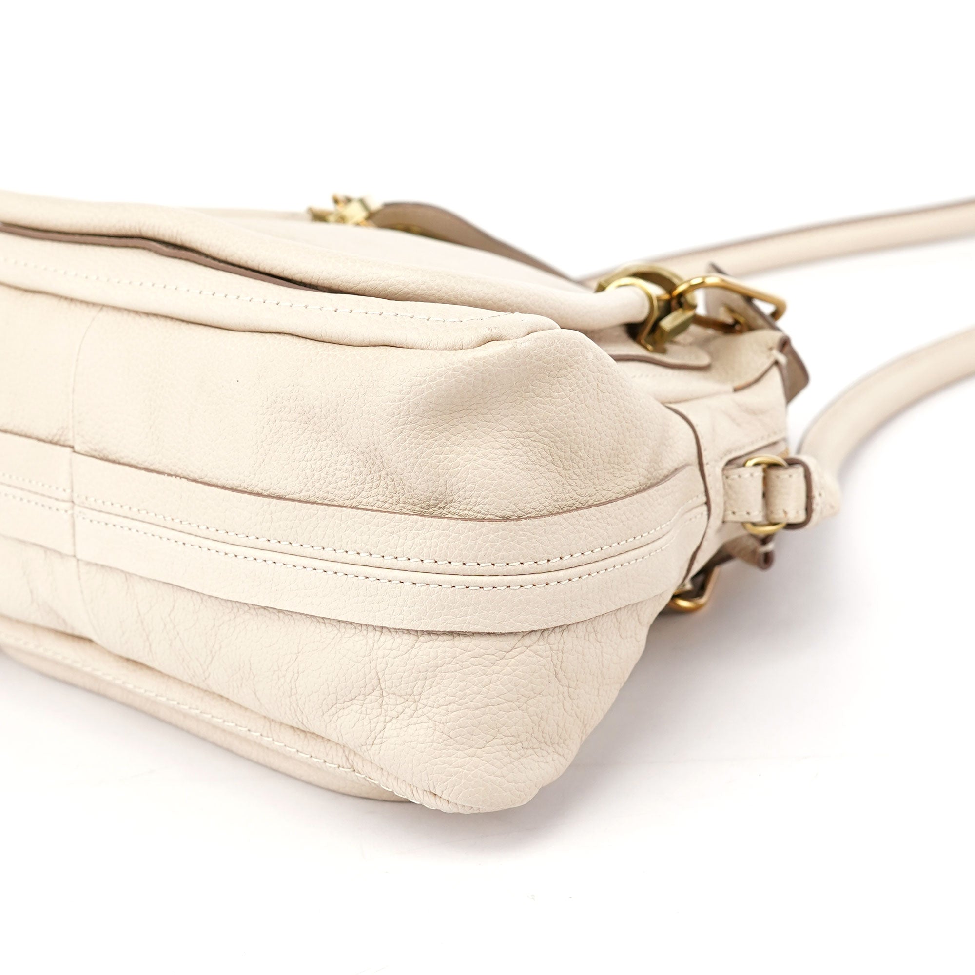 Beige Leather Paraty 2-Way Shoulder Bag