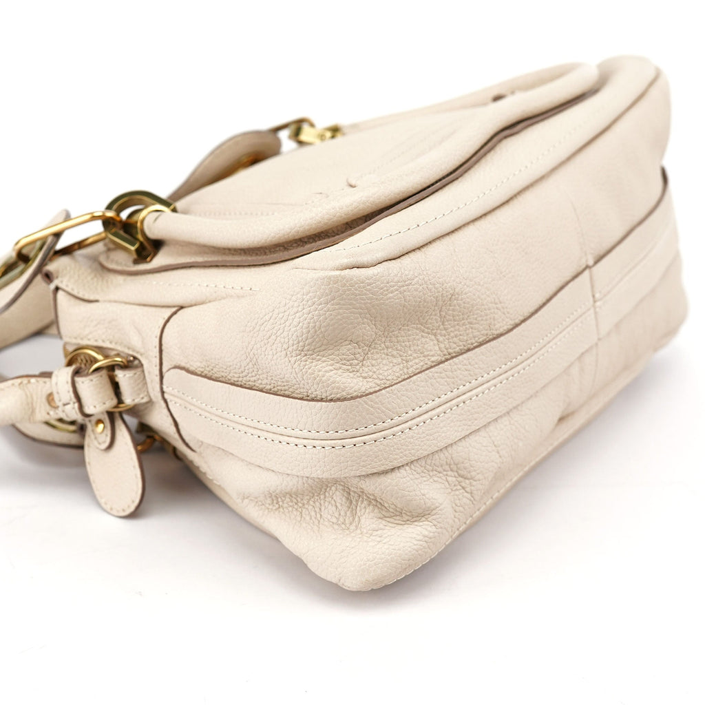 Beige Leather Paraty 2-Way Shoulder Bag