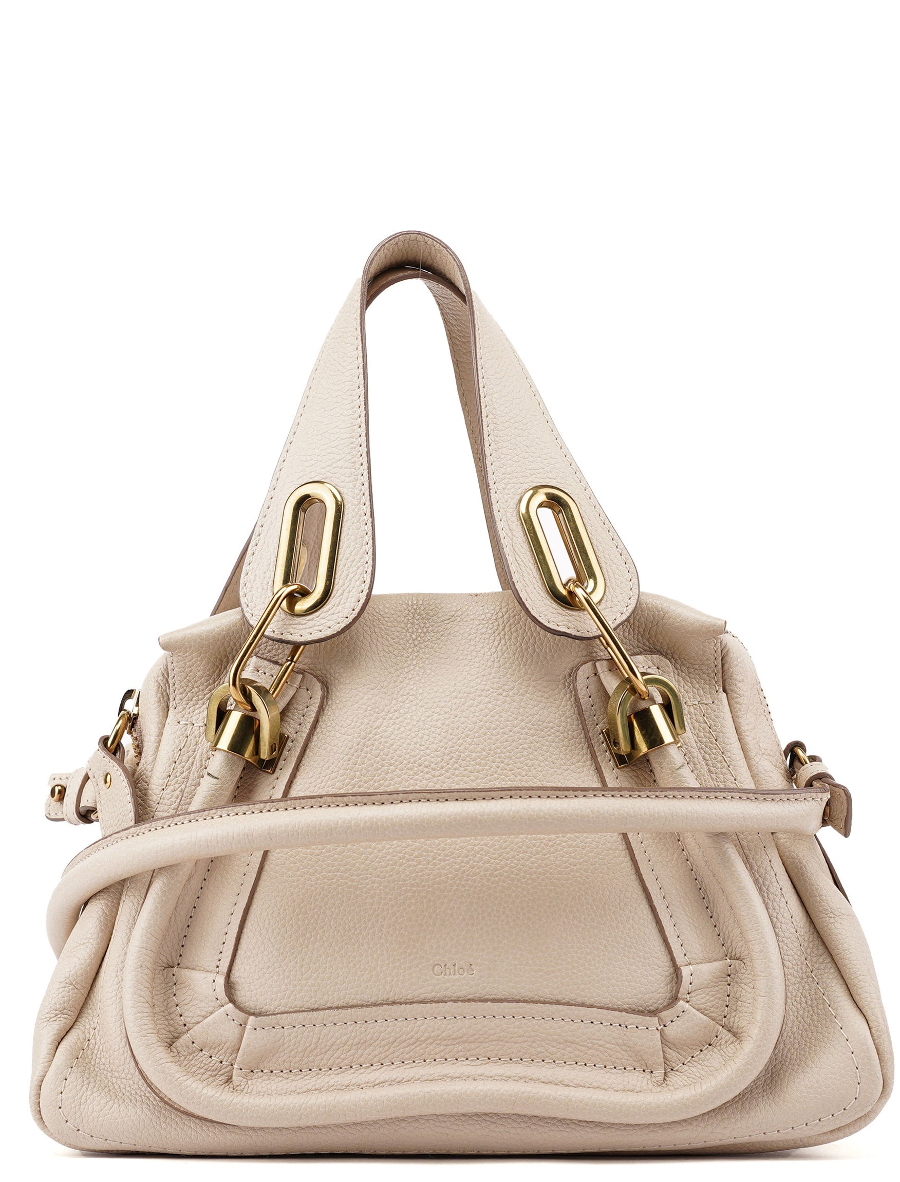 Beige Leather Paraty 2-Way Shoulder Bag