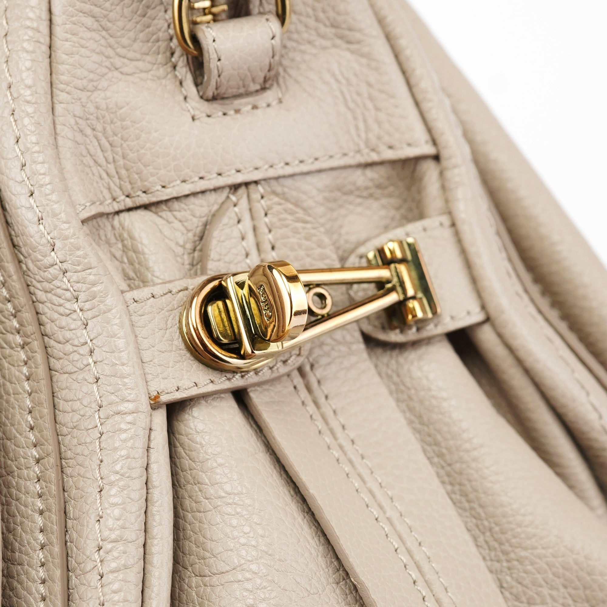 Beige Leather Paraty 2-Way Shoulder Bag