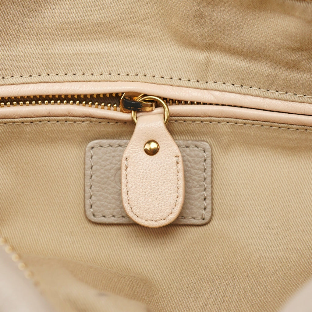Beige Leather Paraty 2-Way Shoulder Bag