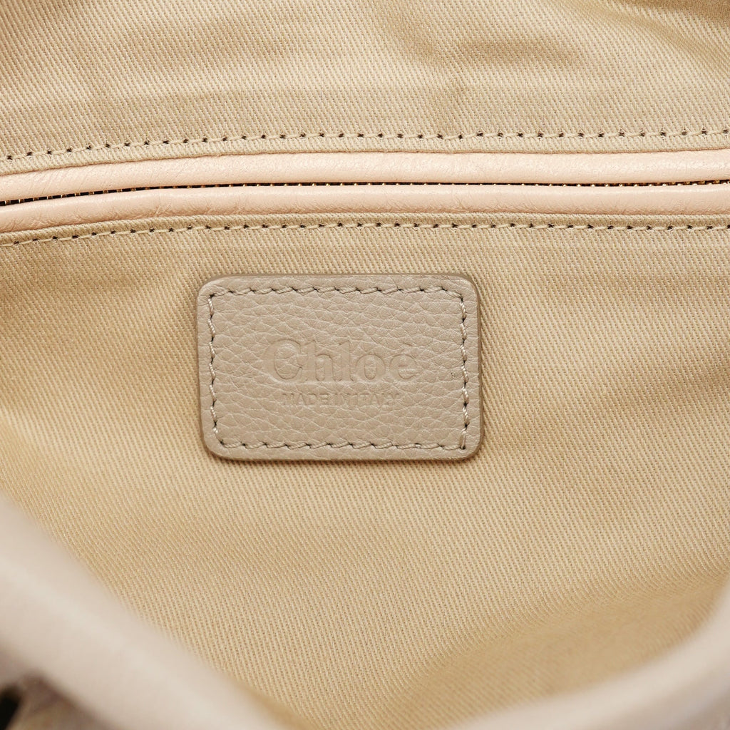 Beige Leather Paraty 2-Way Shoulder Bag
