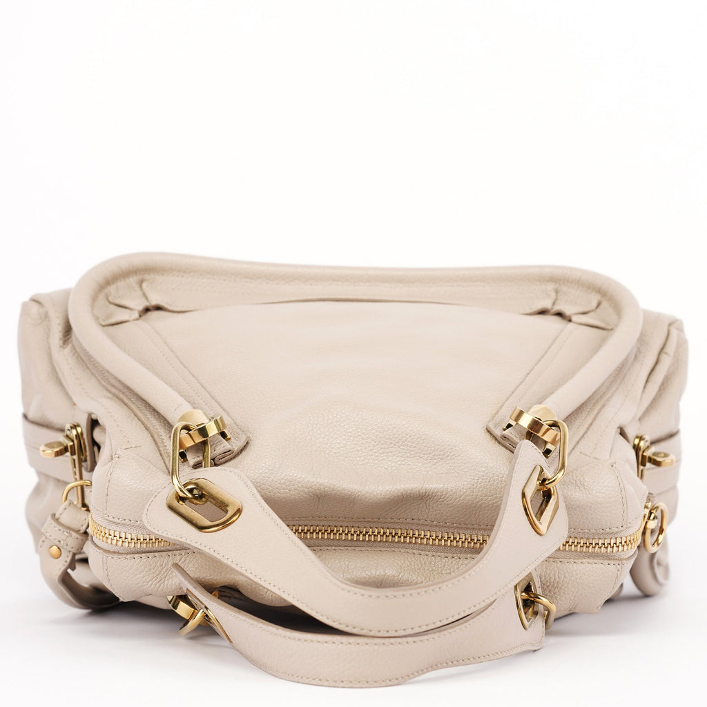 Beige Leather Paraty 2-Way Shoulder Bag