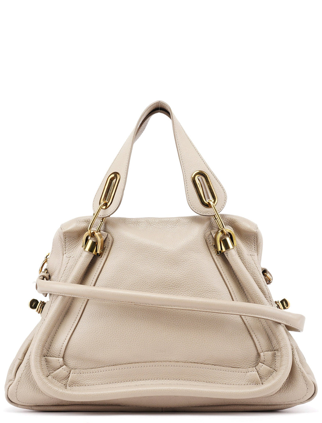 Beige Leather Paraty 2-Way Shoulder Bag